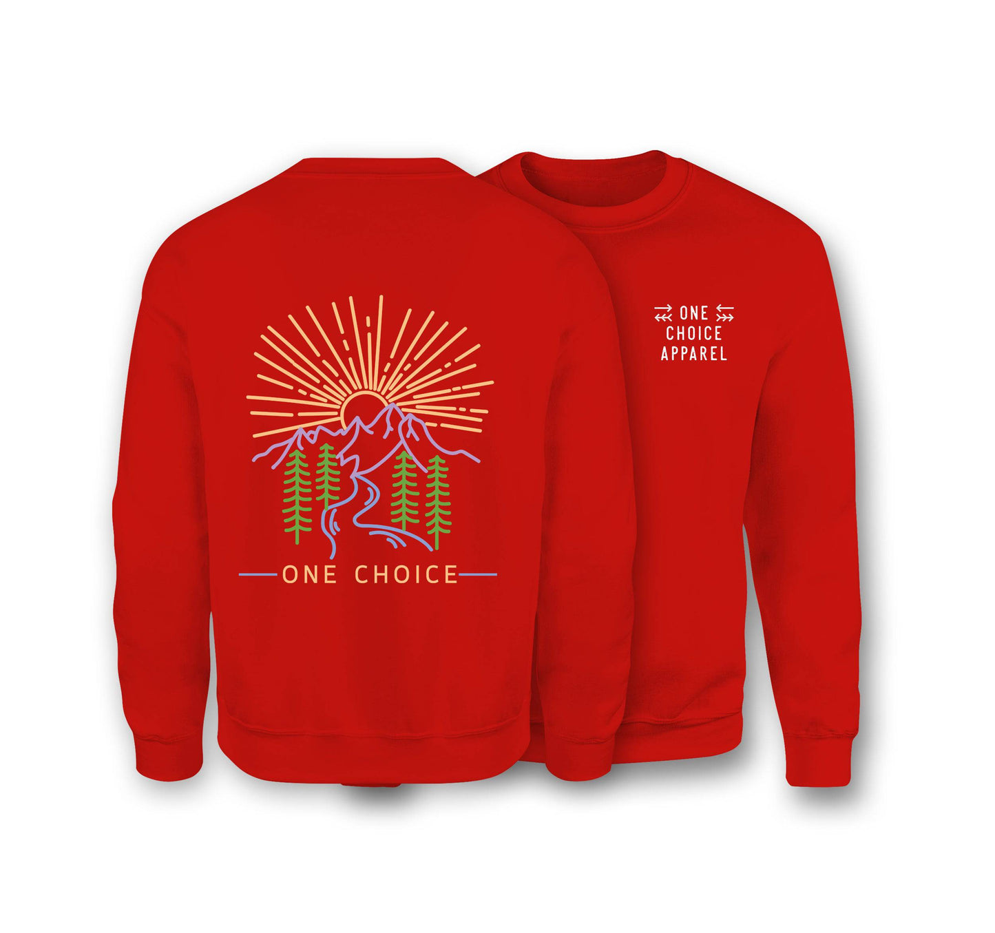 Sunrise Scene Sweatshirt - Organic Cotton Sweatshirt - One Choice Apparel