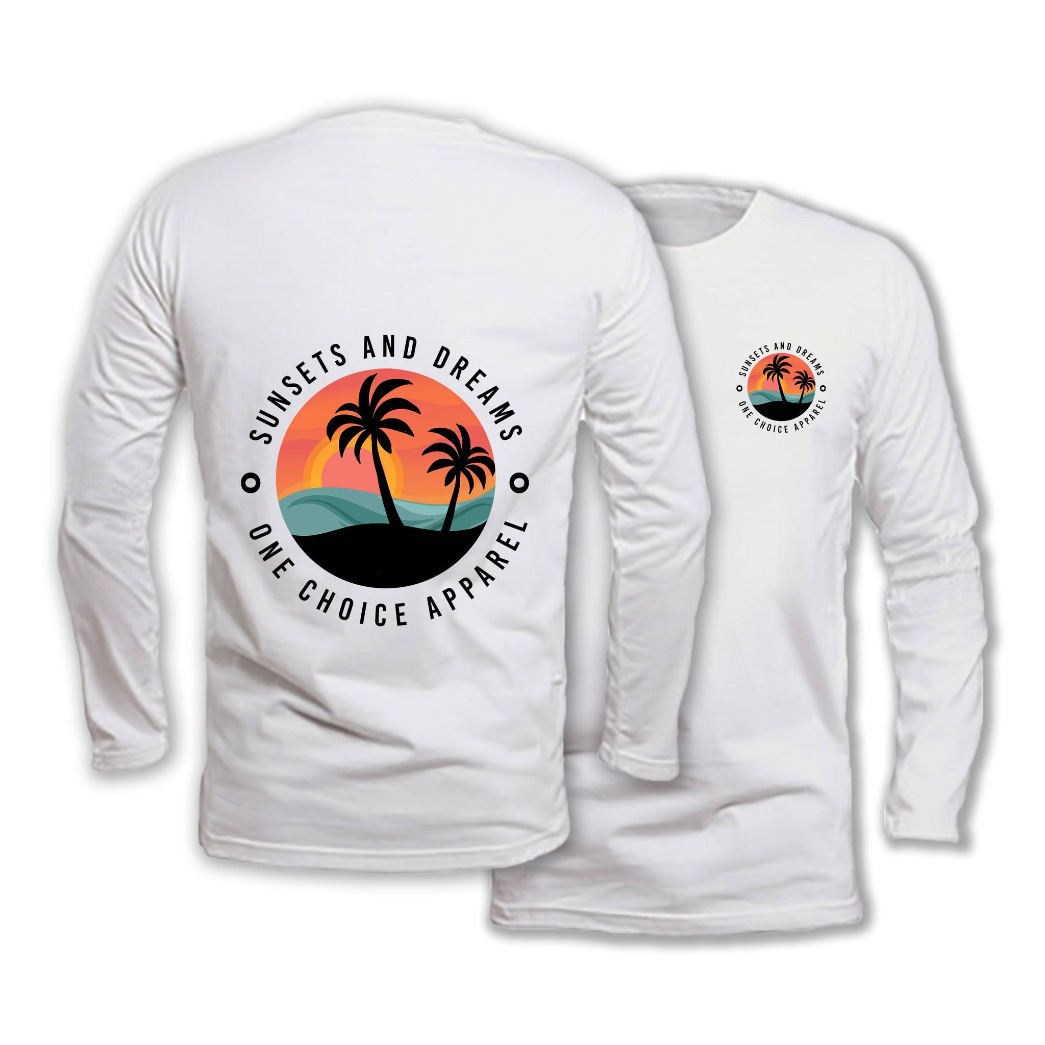 Sunset & Dreams - Long Sleeve Organic Cotton T-Shirt - One Choice Apparel
