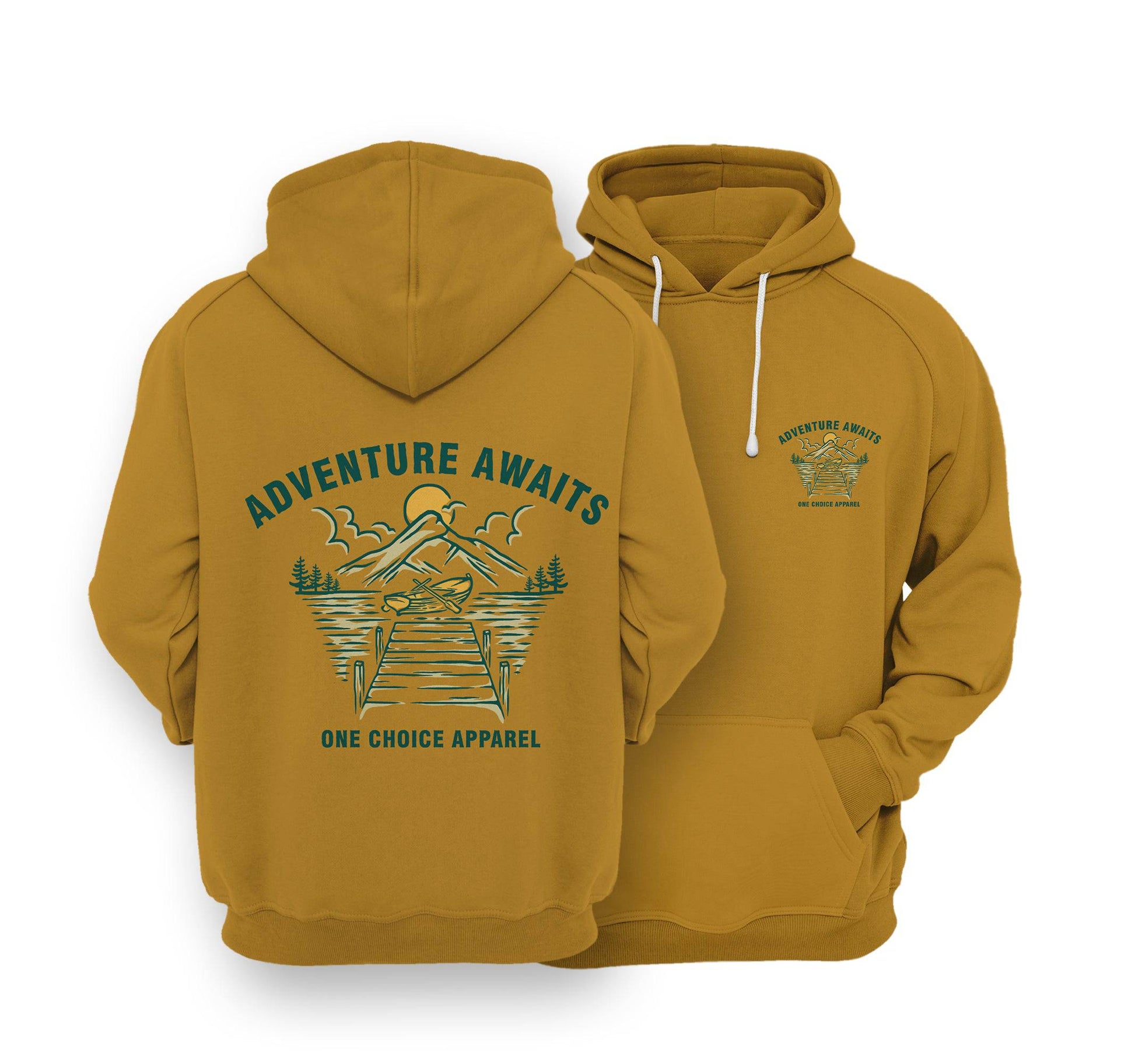 Sustainable Hoodie - Adventures Ahead - One Choice Apparel