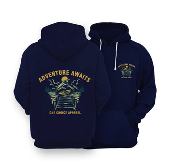 Sustainable Hoodie - Adventures Ahead - One Choice Apparel