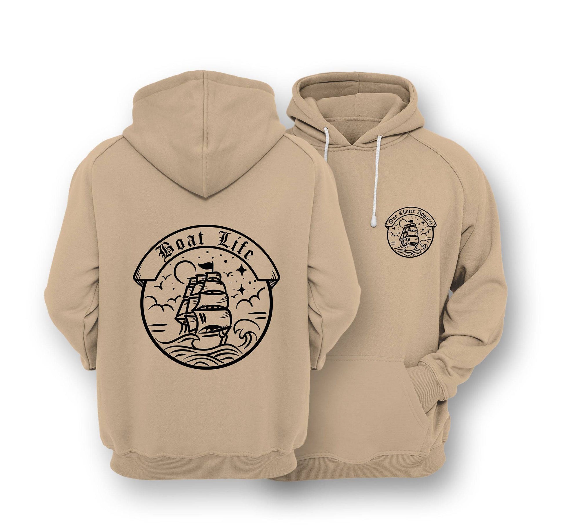 Sustainable Hoodie - Boat Life - One Choice Apparel