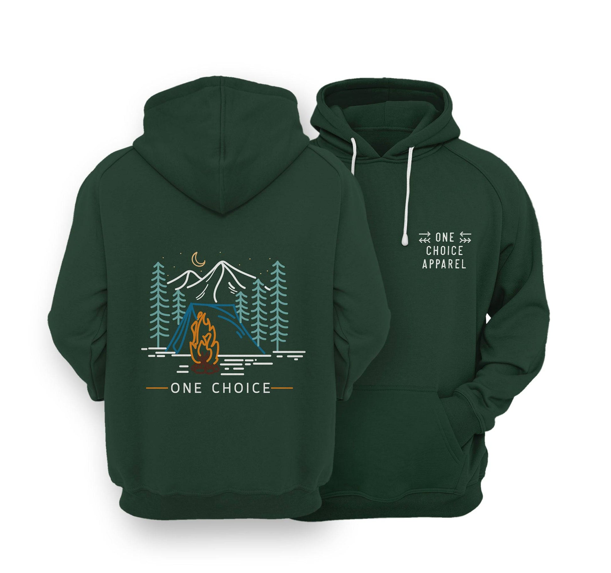 Sustainable Hoodie - Bonfire Scene - One Choice Apparel