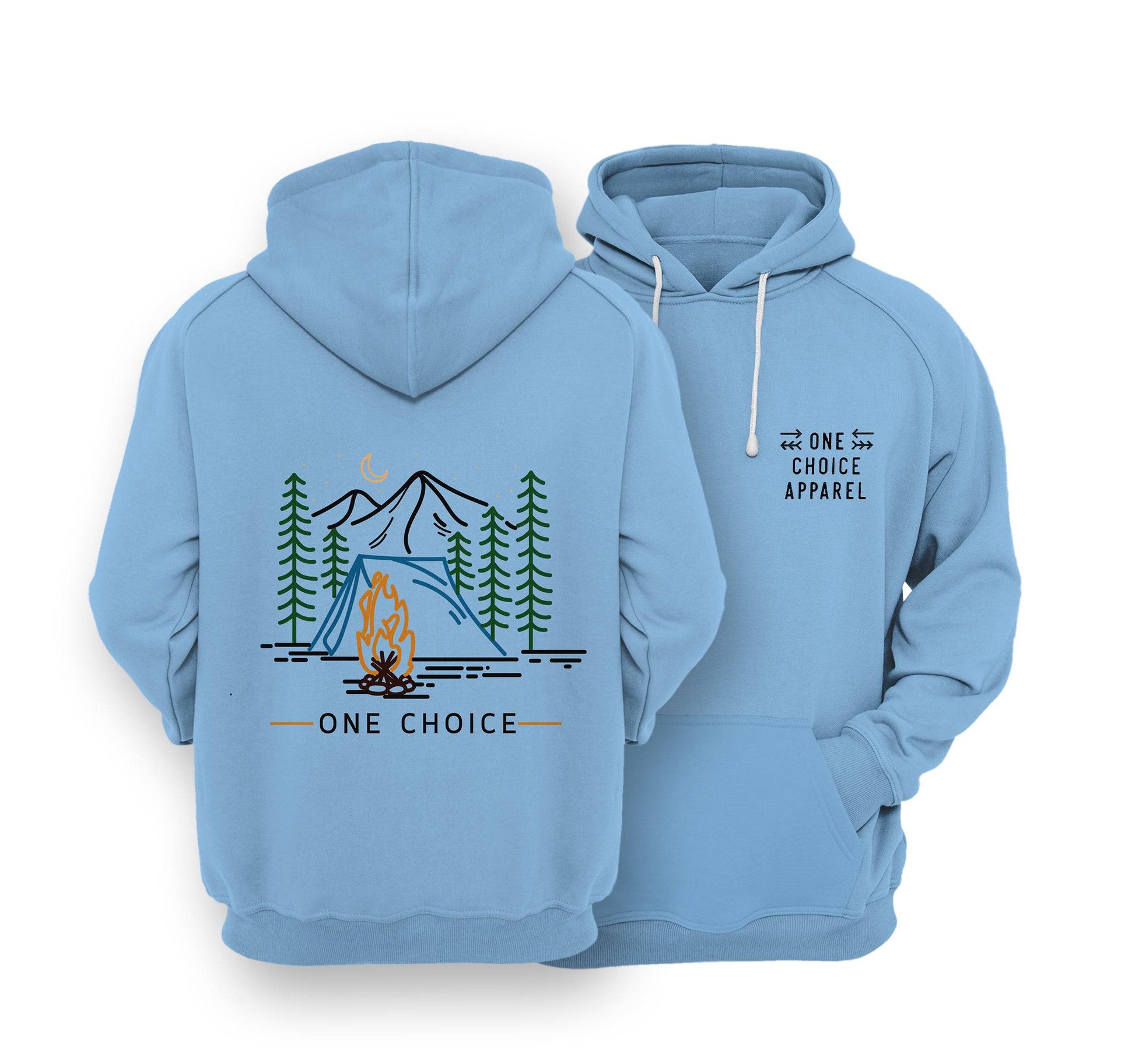 Sustainable Hoodie - Bonfire Scene - One Choice Apparel