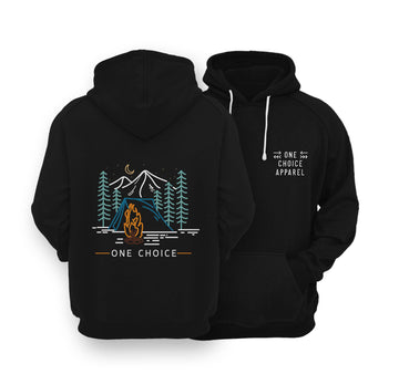 Sustainable Hoodie - Bonfire Scene - One Choice Apparel