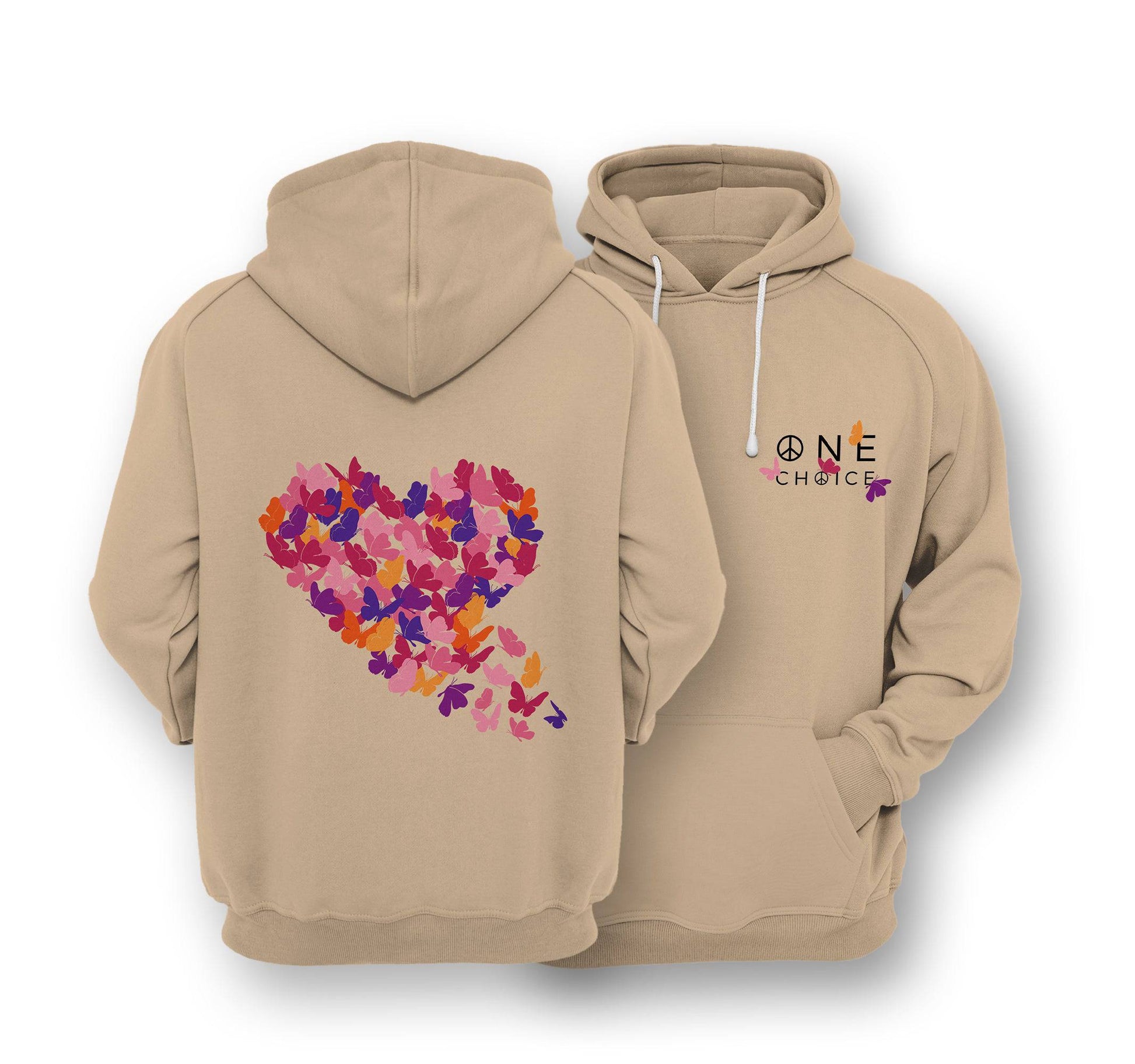 Sustainable Hoodie - Butterfly Love - One Choice Apparel