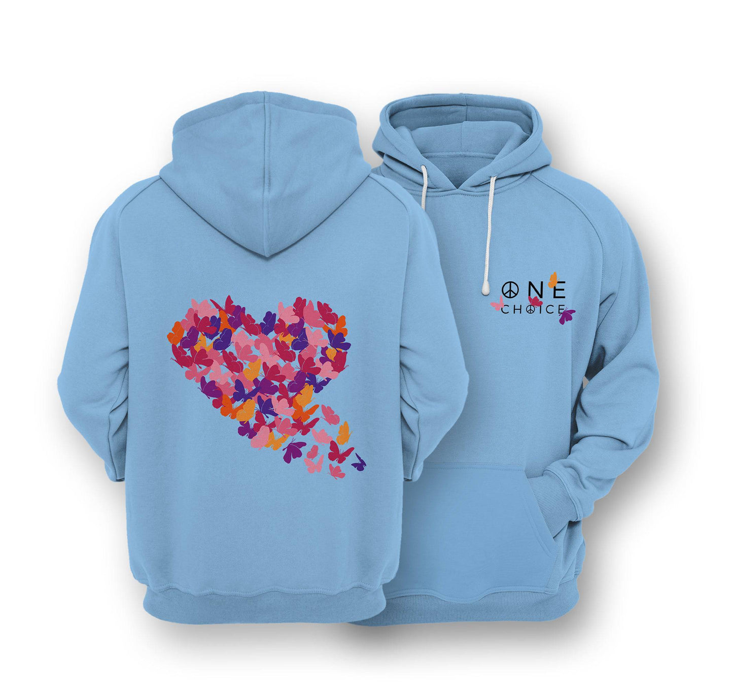 Sustainable Hoodie - Butterfly Love - One Choice Apparel