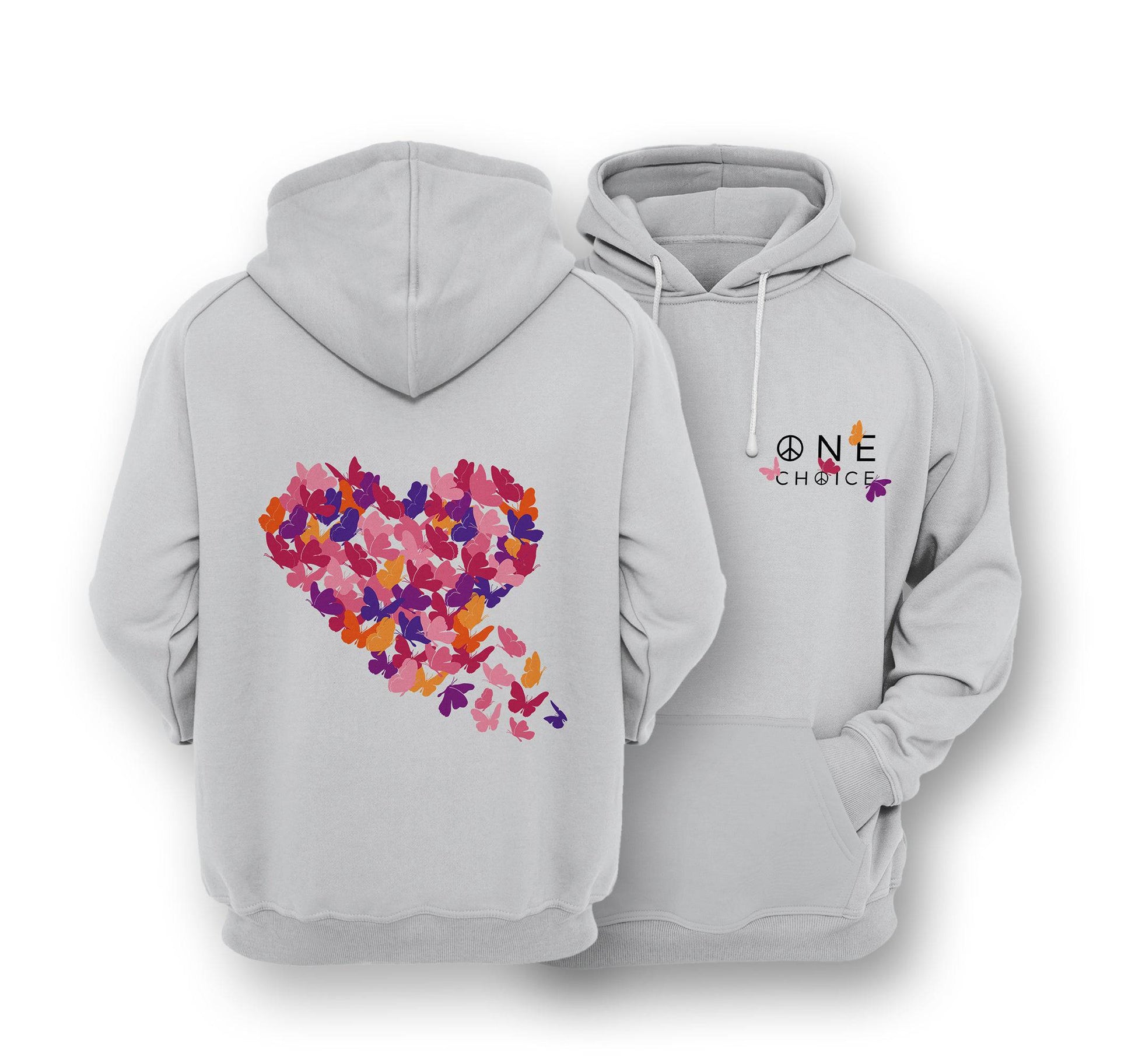 Sustainable Hoodie - Butterfly Love - One Choice Apparel