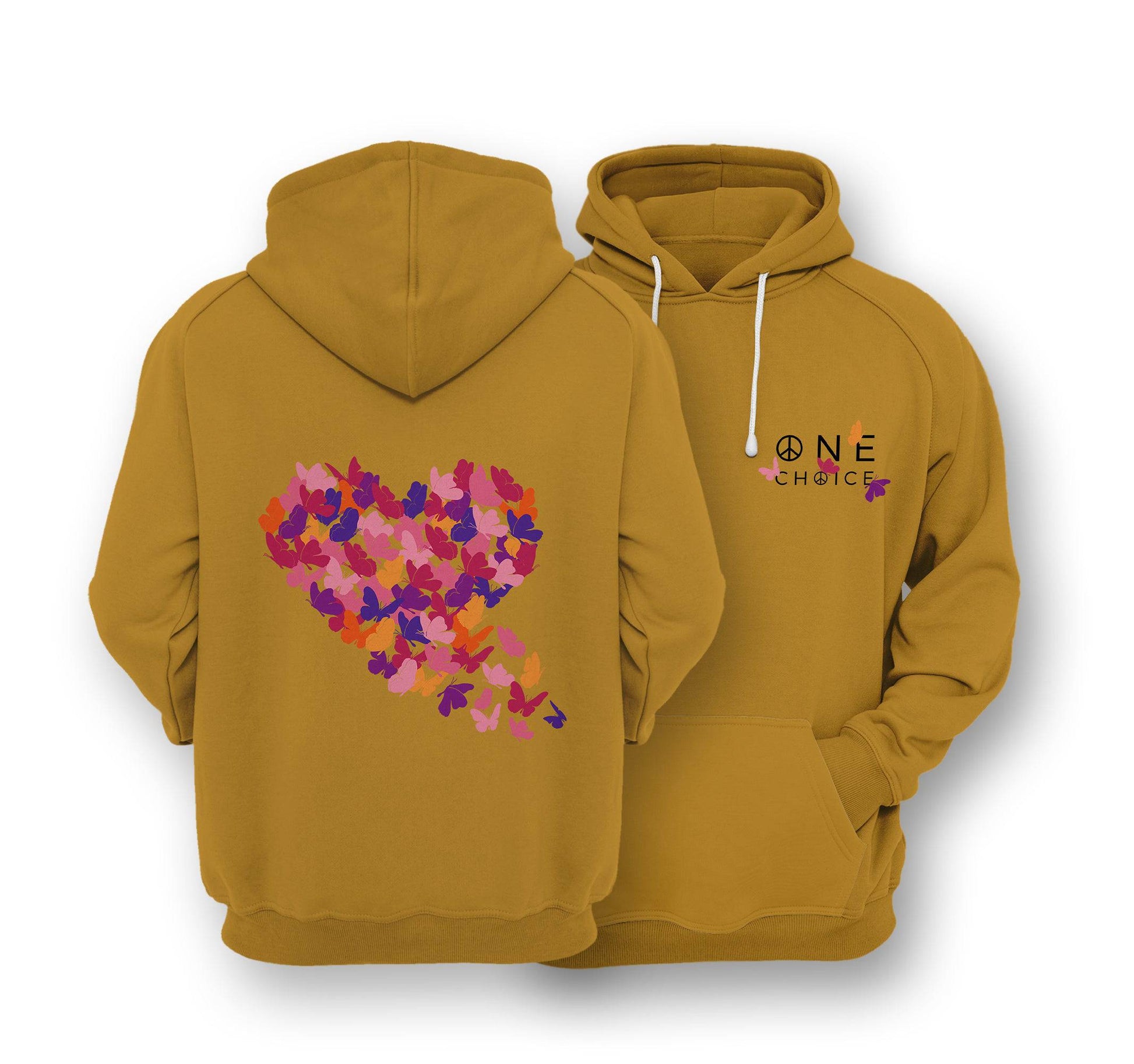 Sustainable Hoodie - Butterfly Love - One Choice Apparel