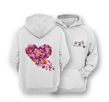 Sustainable Hoodie - Butterfly Love - One Choice Apparel