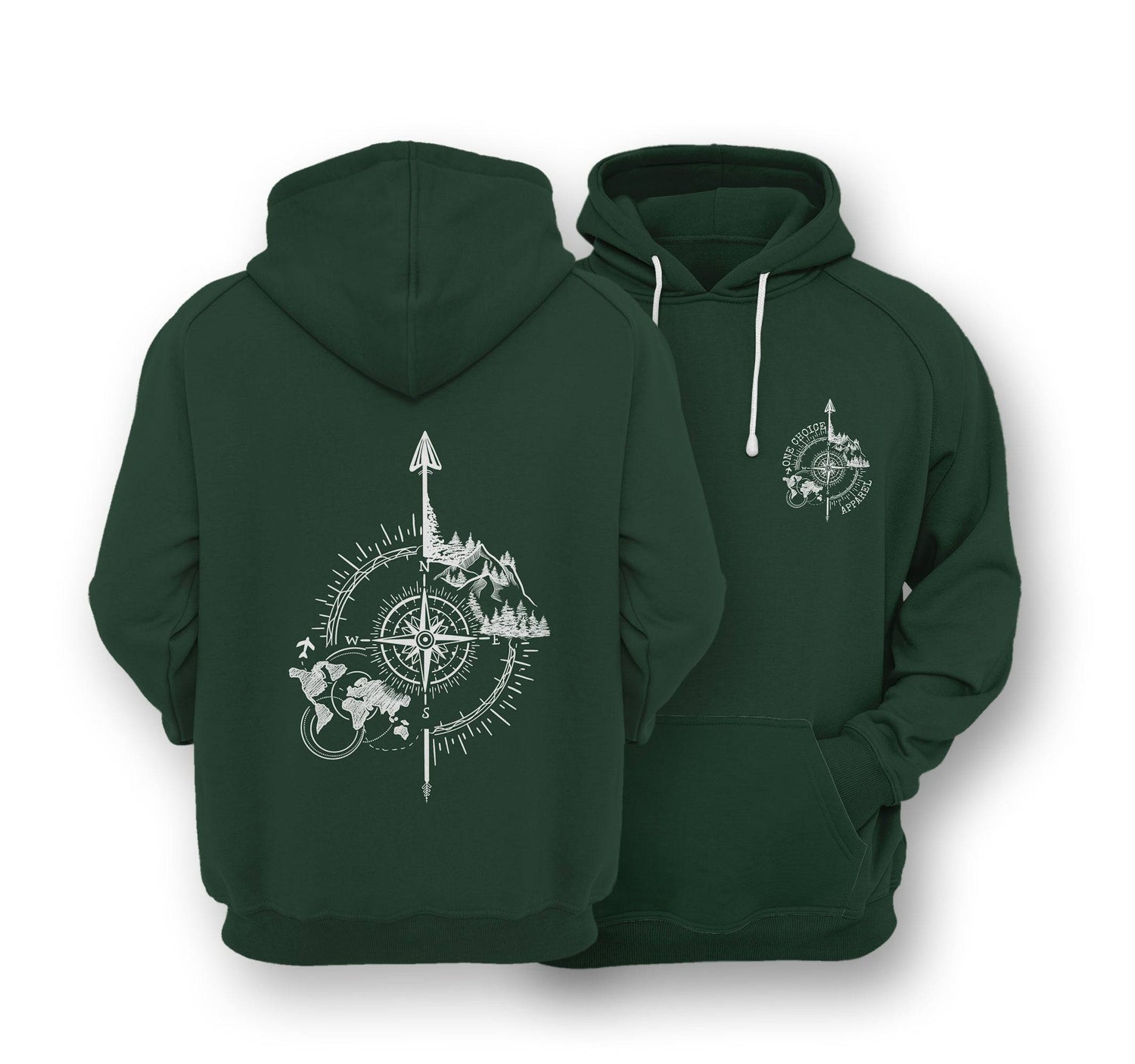 Sustainable Hoodie - Compass - One Choice Apparel