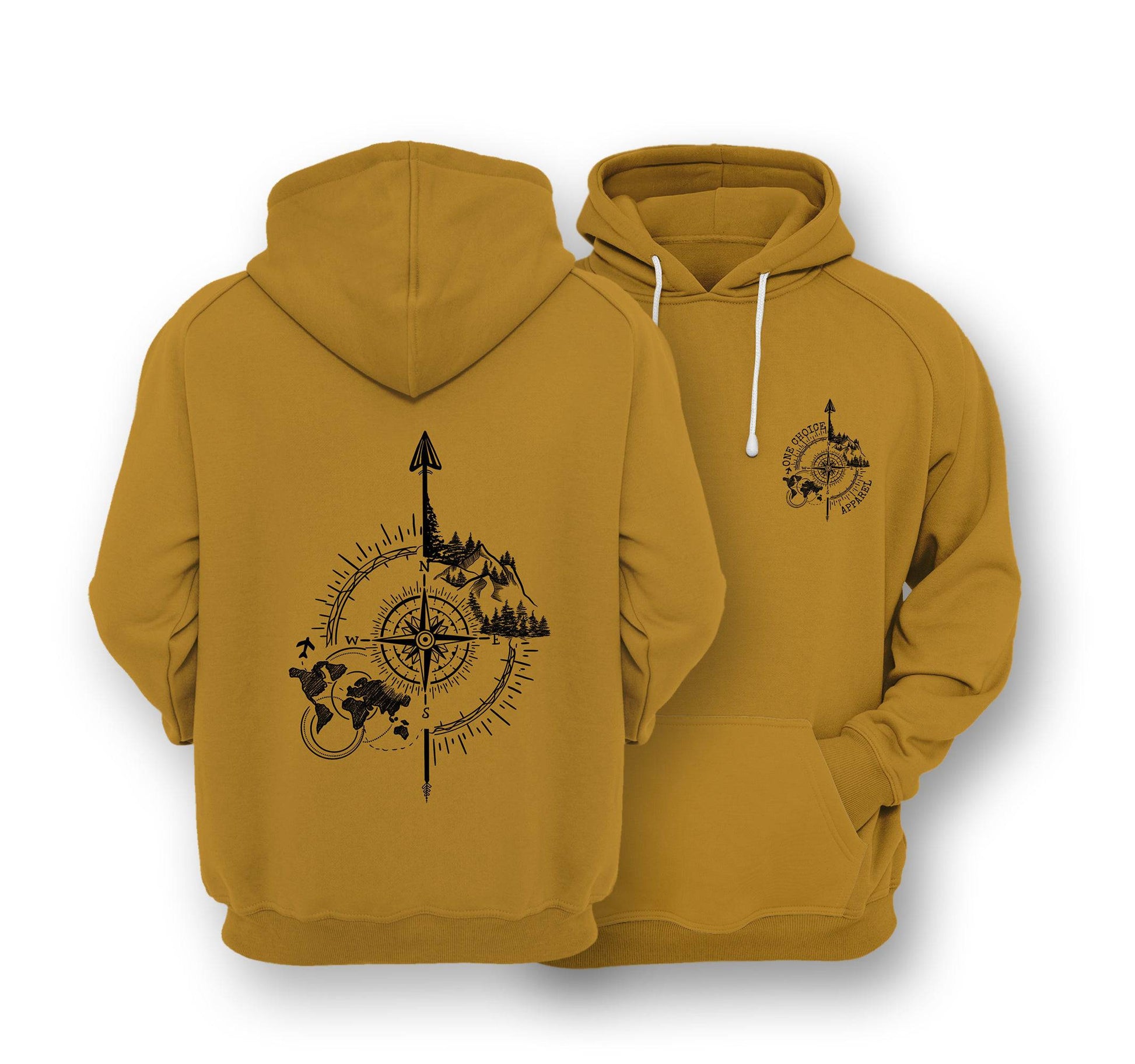 Sustainable Hoodie - Compass - One Choice Apparel