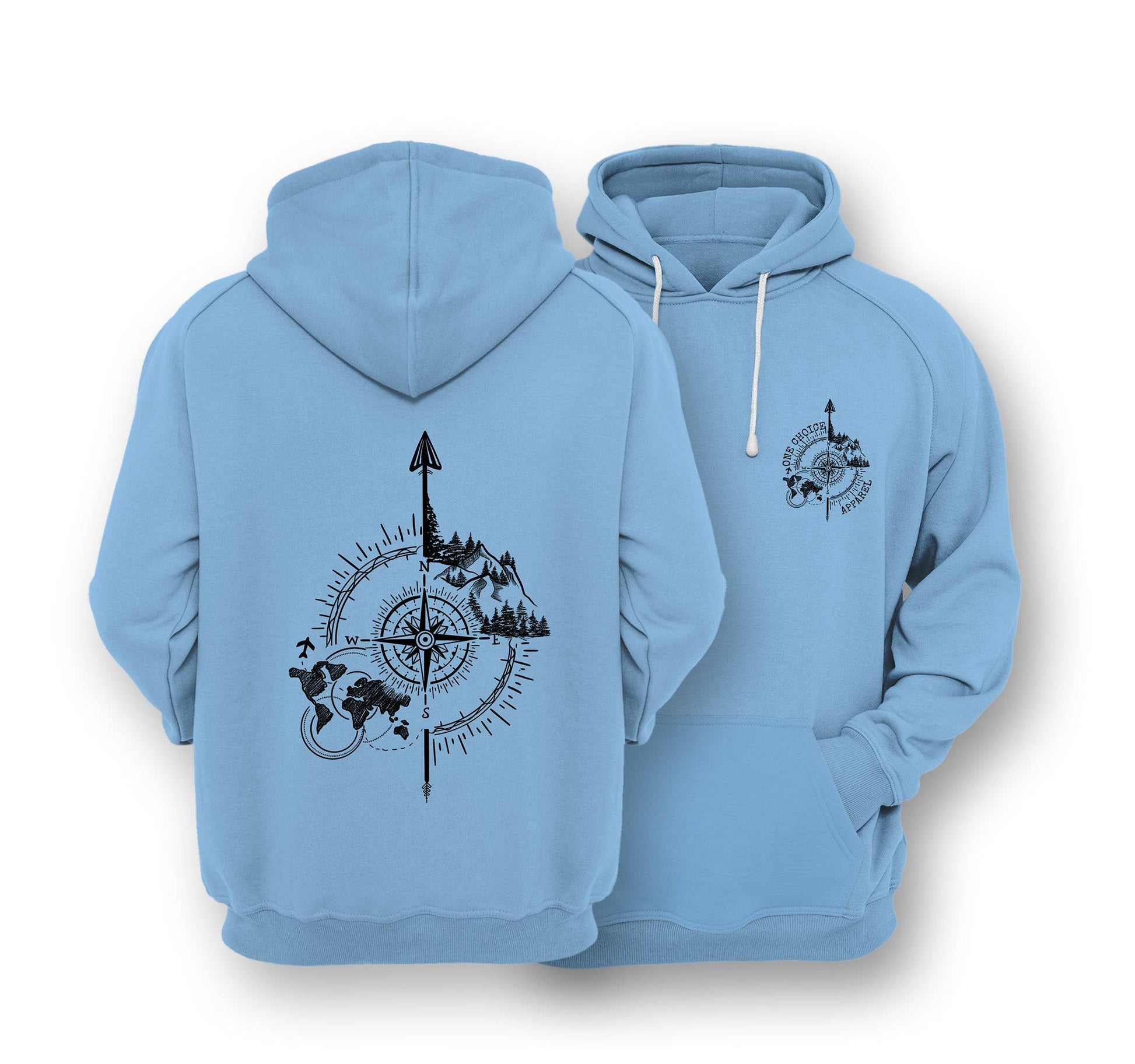 Sustainable Hoodie - Compass - One Choice Apparel