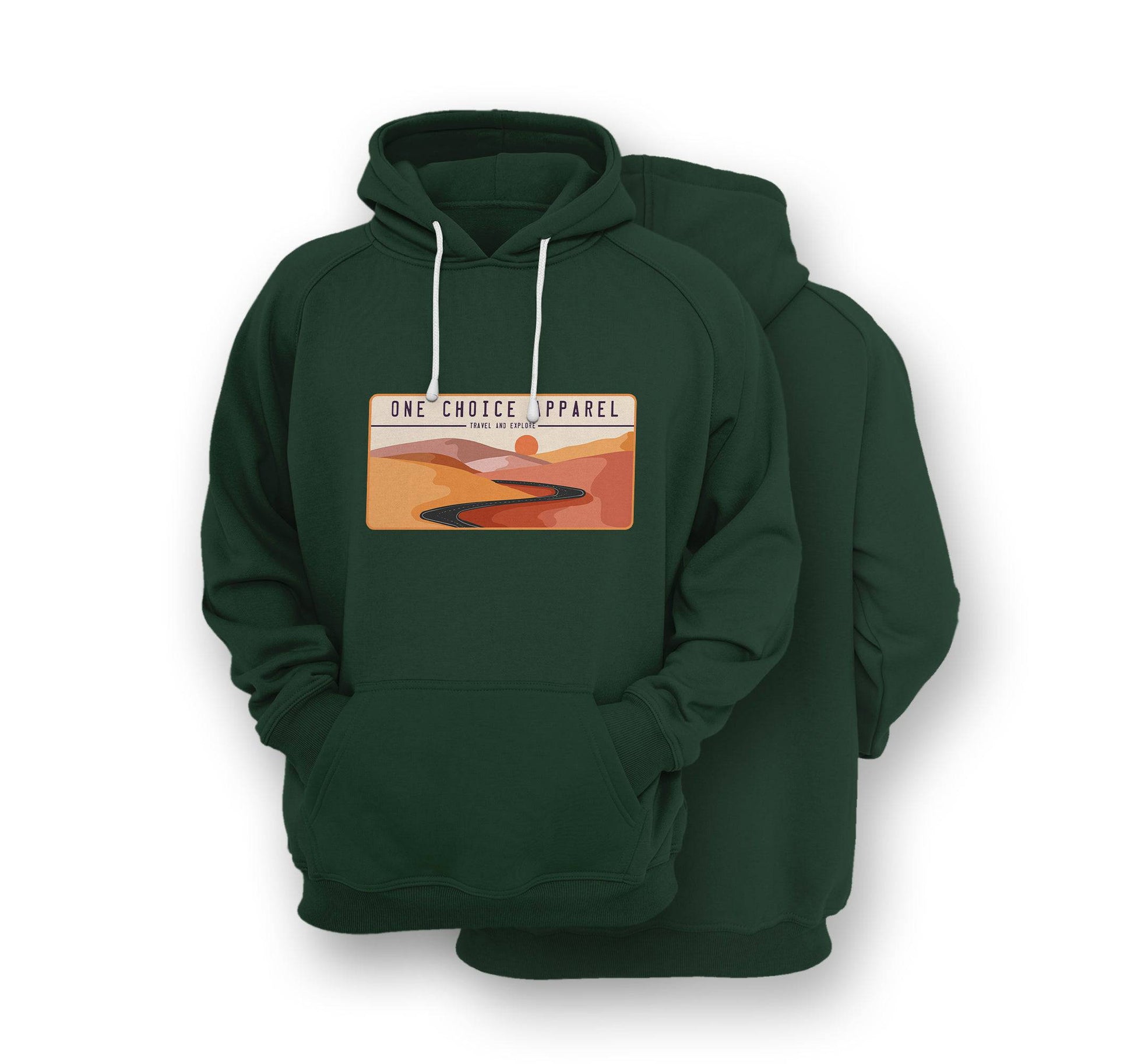 Sustainable Hoodie - Desert Scene - Front Print - One Choice Apparel