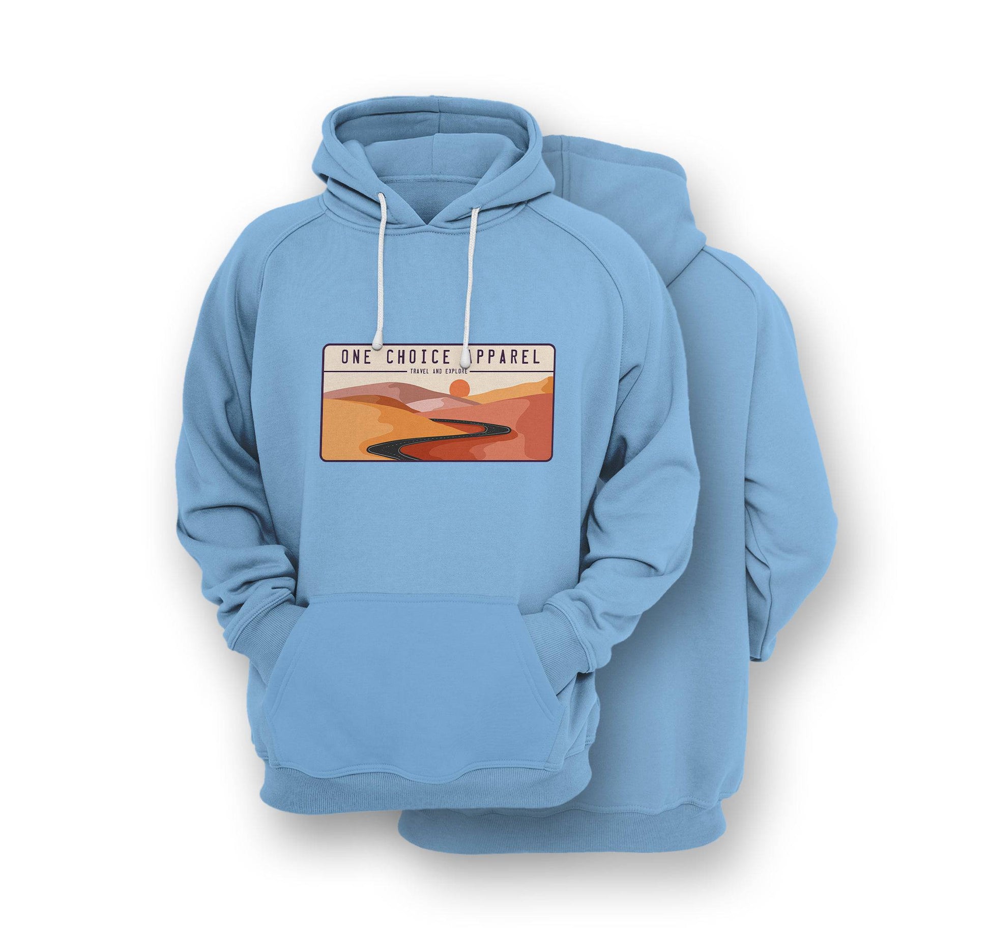 Sustainable Hoodie - Desert Scene - Front Print - One Choice Apparel