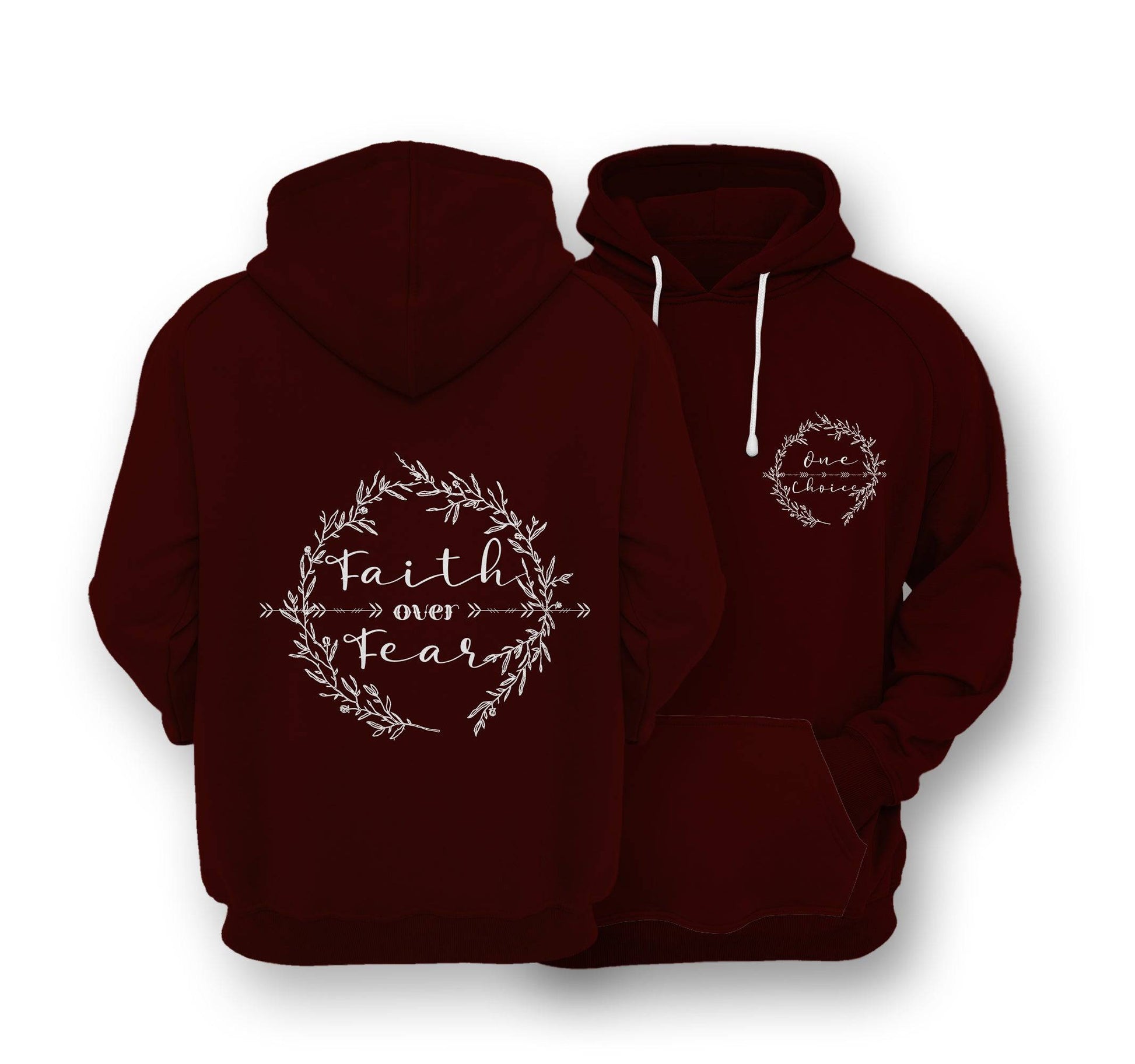 Sustainable Hoodie - Faith Over Fear - One Choice Apparel