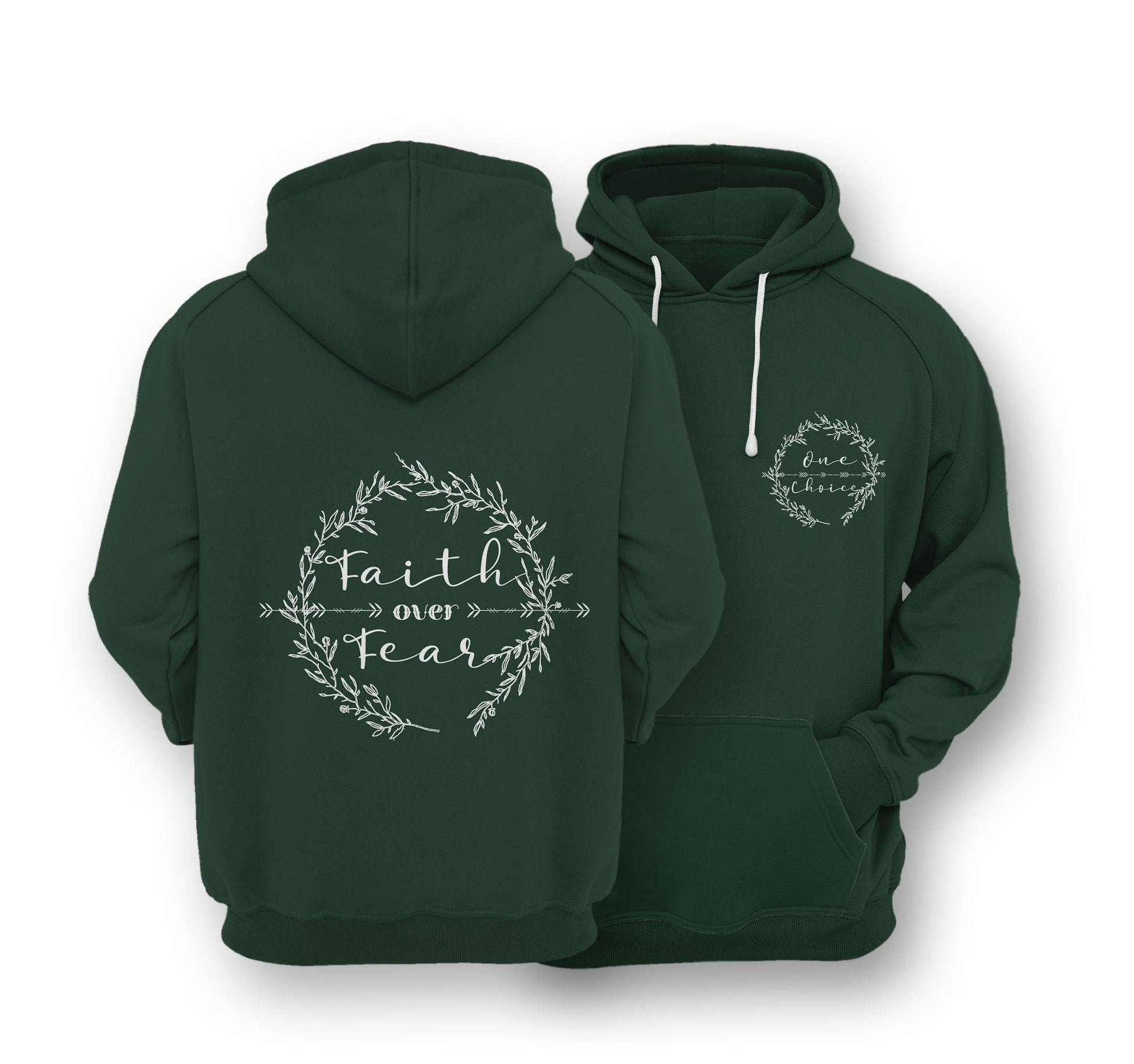 Sustainable Hoodie - Faith Over Fear - One Choice Apparel