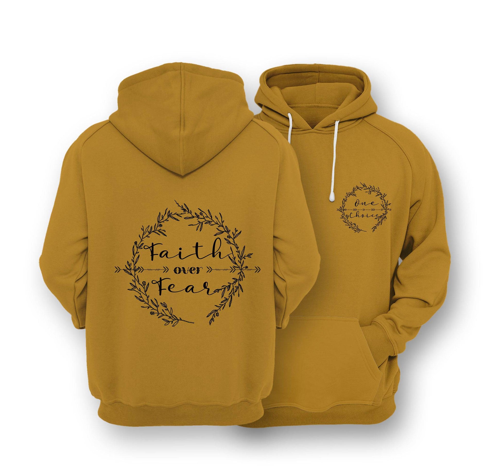 Sustainable Hoodie - Faith Over Fear - One Choice Apparel