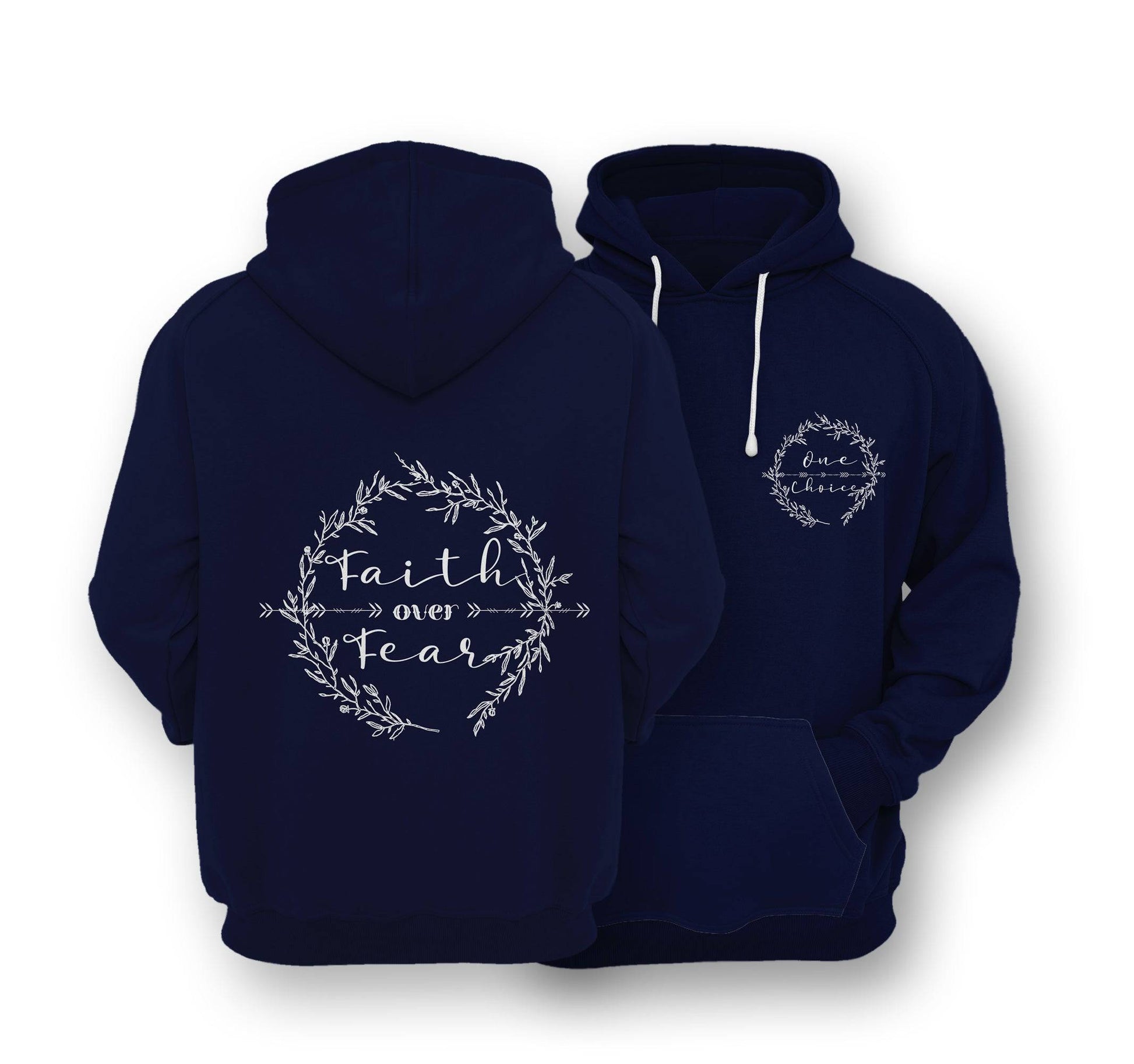 Sustainable Hoodie - Faith Over Fear - One Choice Apparel