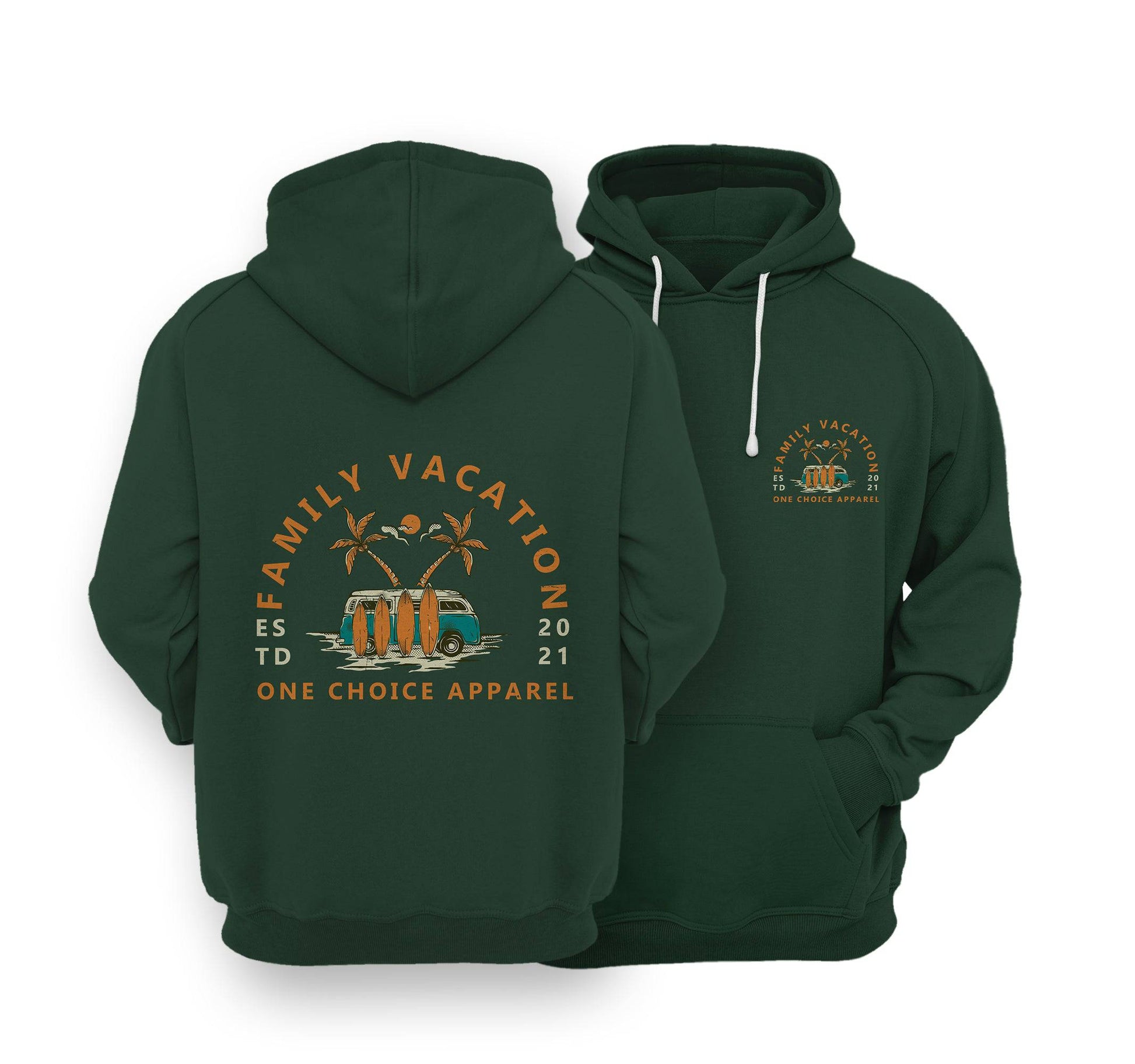 Sustainable Hoodie - Family Vacation - One Choice Apparel