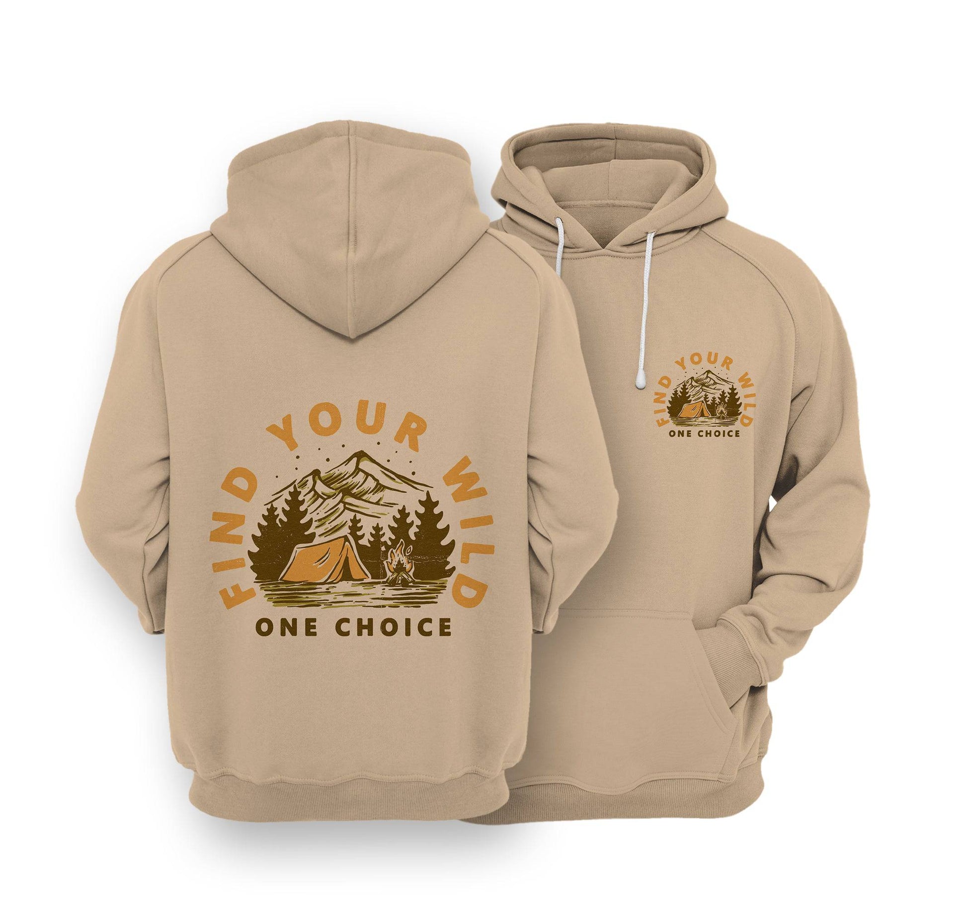 Sustainable Hoodie - Find Your Wild - One Choice Apparel