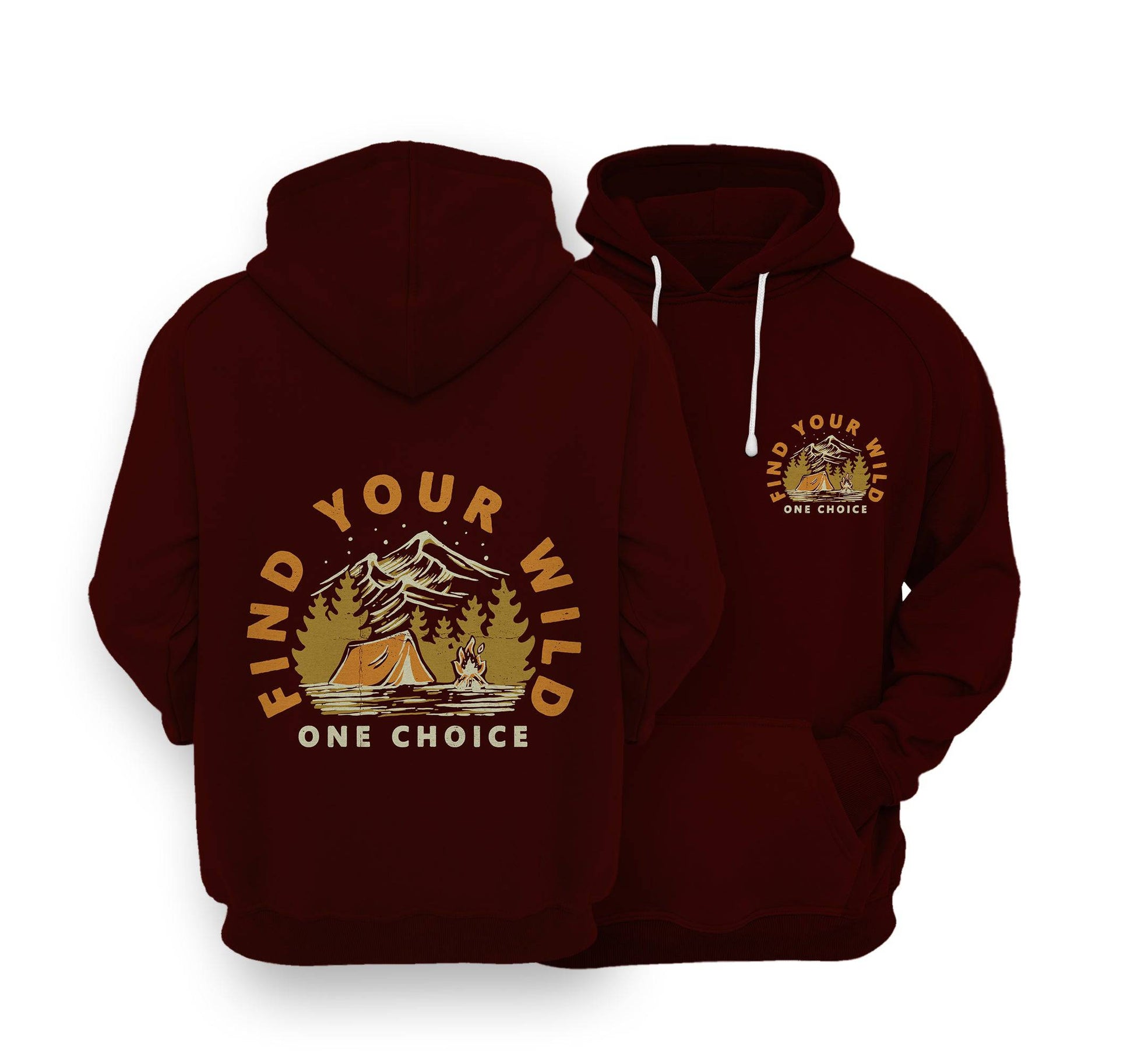 Sustainable Hoodie - Find Your Wild - One Choice Apparel