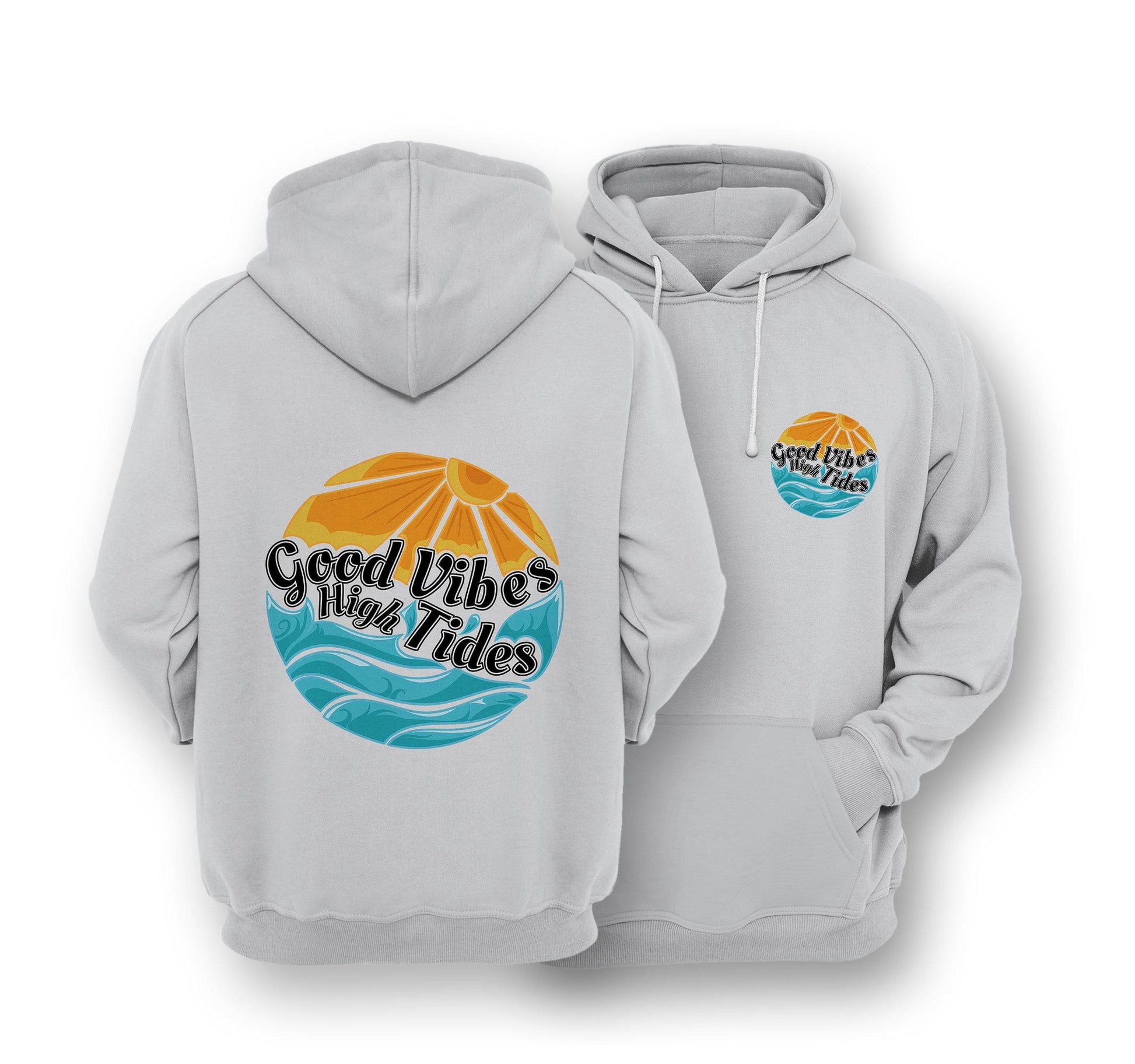 Sustainable Hoodie - Good Vibes With High Tides - One Choice Apparel