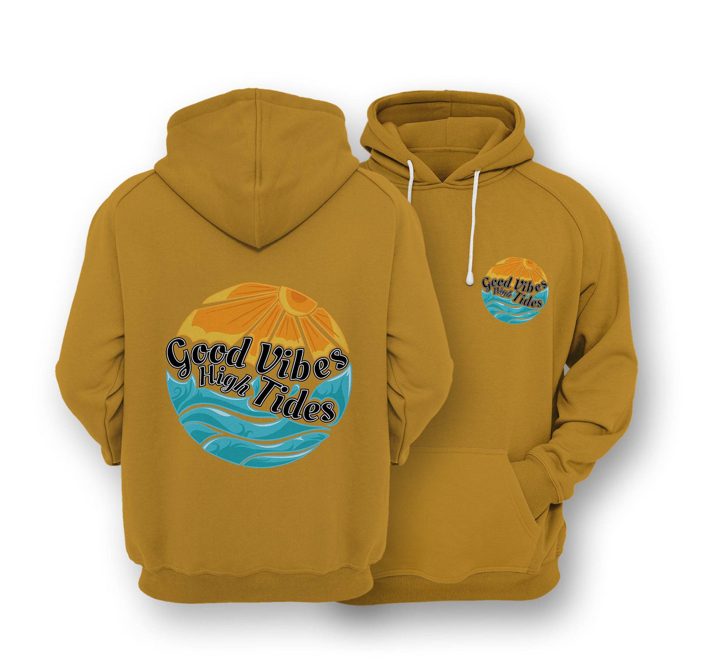 Sustainable Hoodie - Good Vibes With High Tides - One Choice Apparel