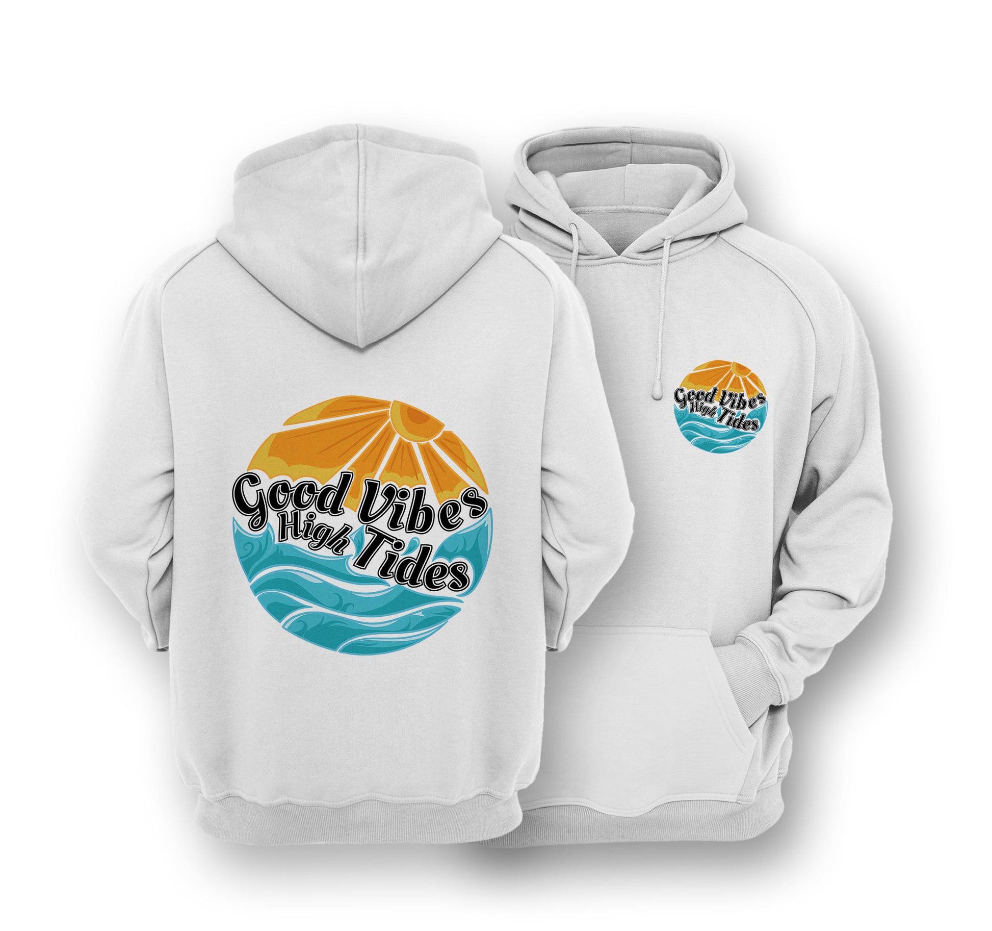 Sustainable Hoodie - Good Vibes With High Tides - One Choice Apparel