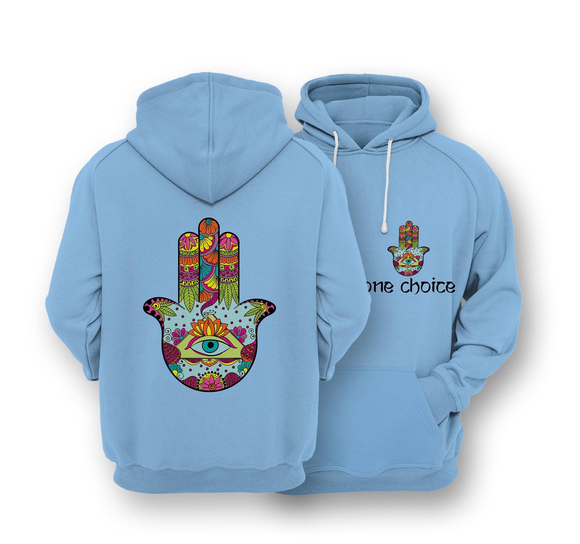 Sustainable Hoodie - Hamsa Symbol - One Choice Apparel