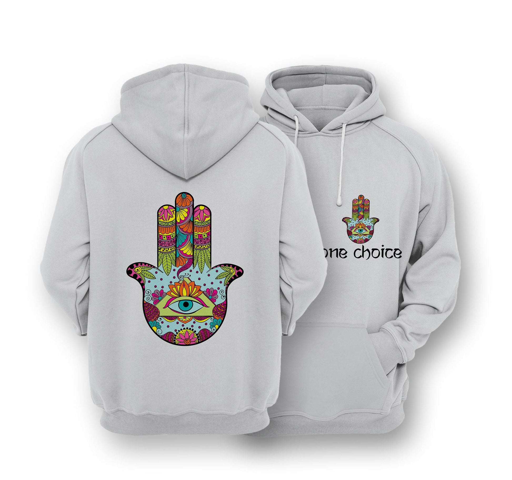 Sustainable Hoodie - Hamsa Symbol - One Choice Apparel