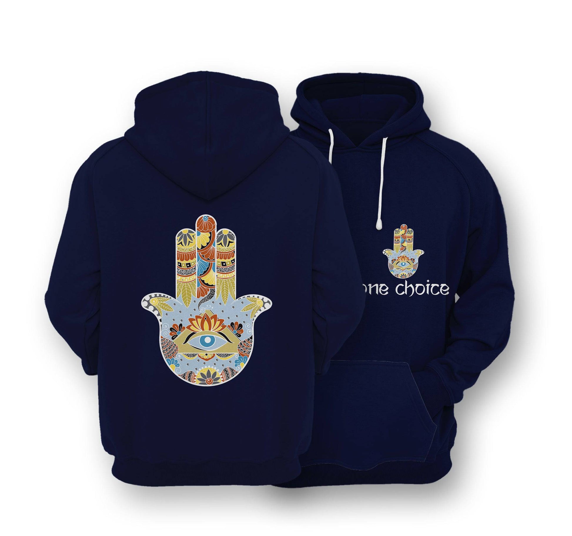 Sustainable Hoodie - Hamsa Symbol - One Choice Apparel