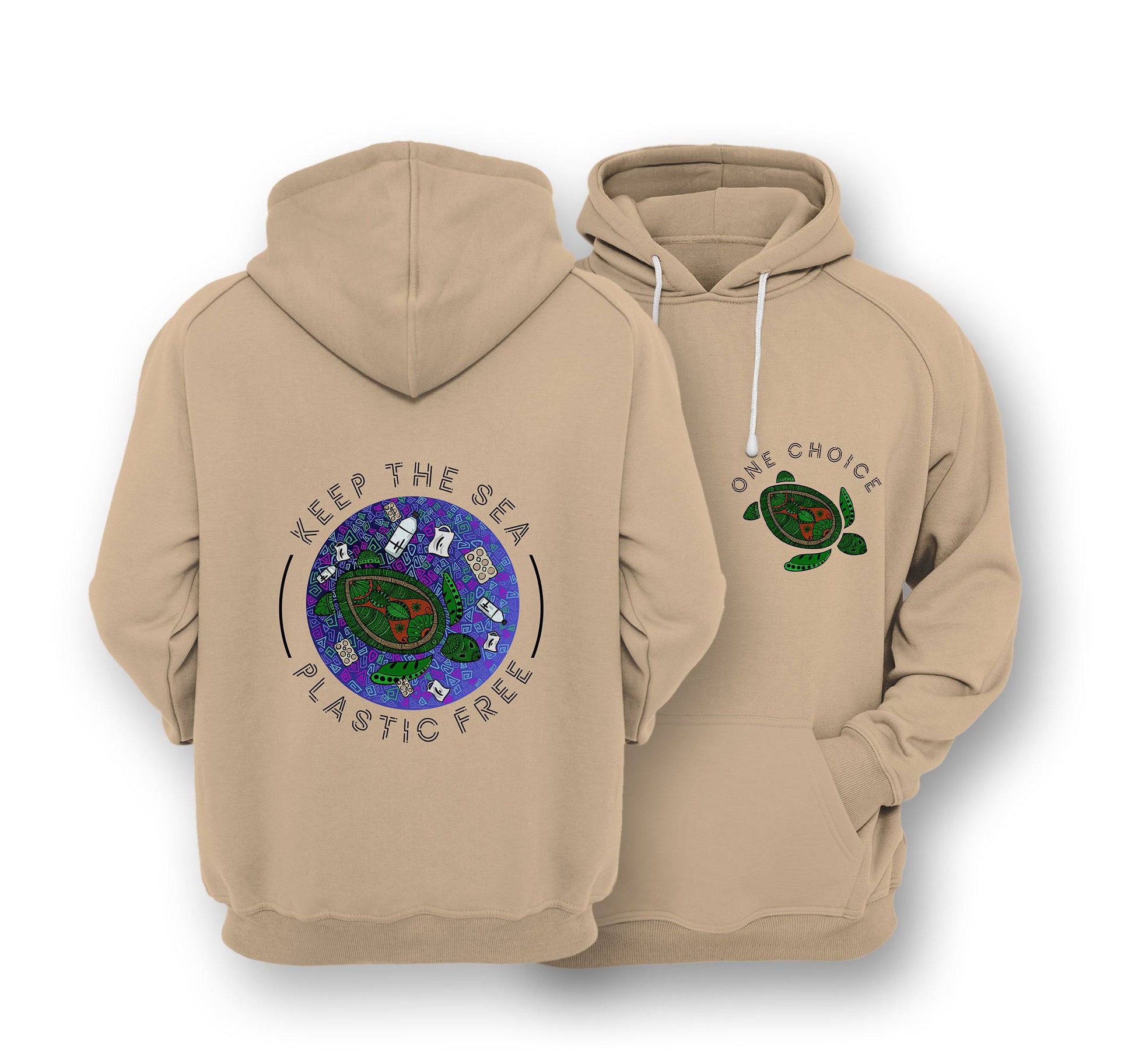 Sustainable Hoodie - Keep The Sea Plastic Free - One Choice Apparel