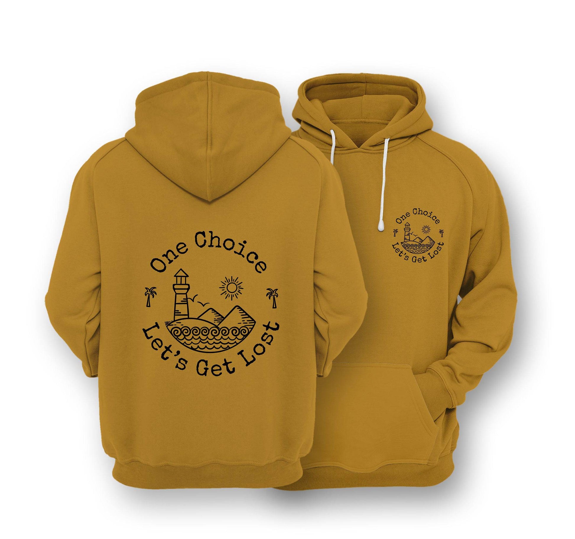 Sustainable Hoodie - Let's Get Lost - One Choice Apparel