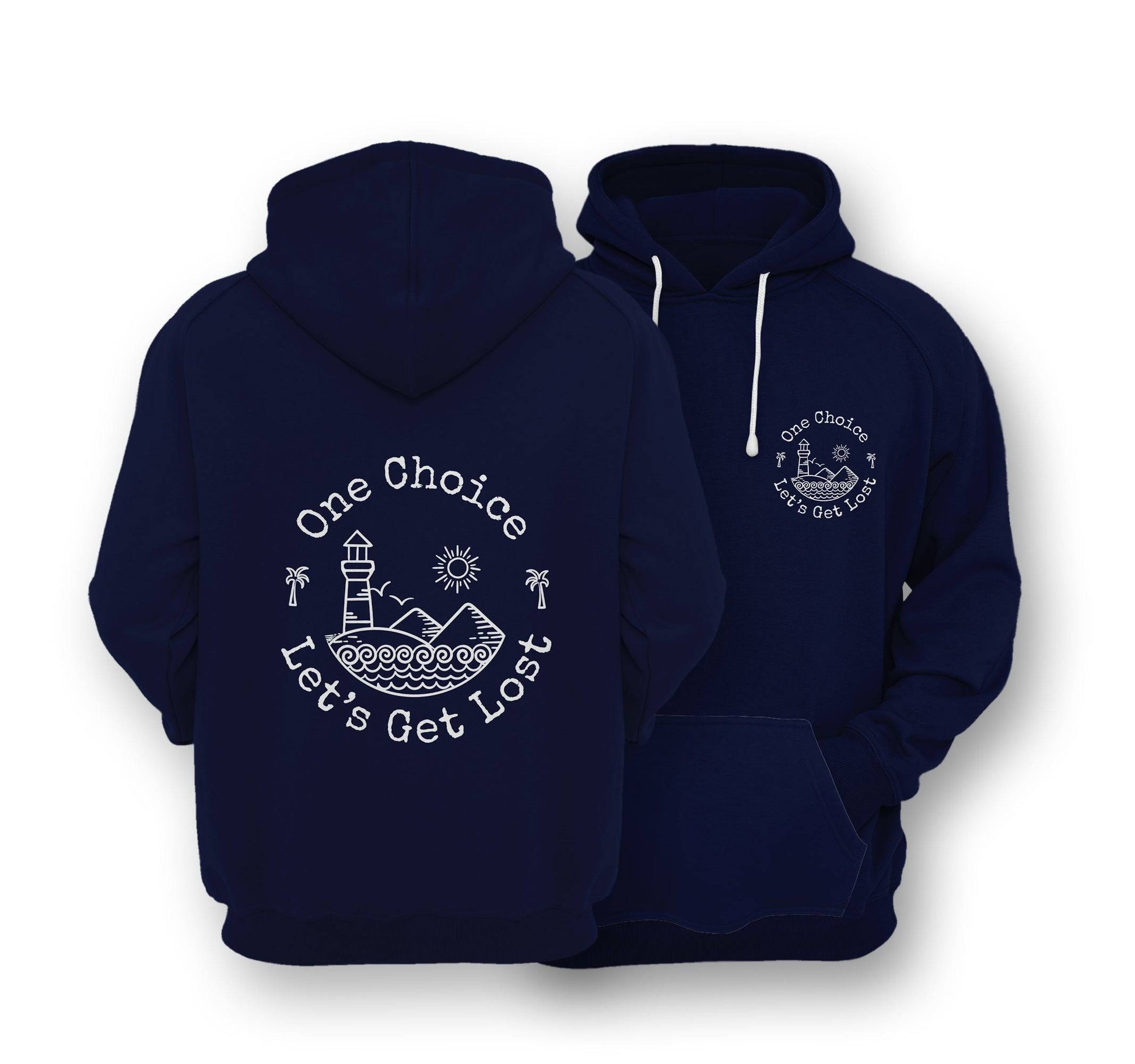 Sustainable Hoodie - Let's Get Lost - One Choice Apparel