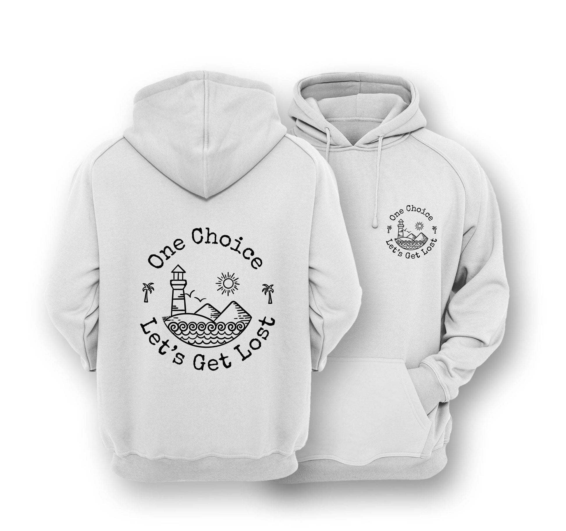 Sustainable Hoodie - Let's Get Lost - One Choice Apparel