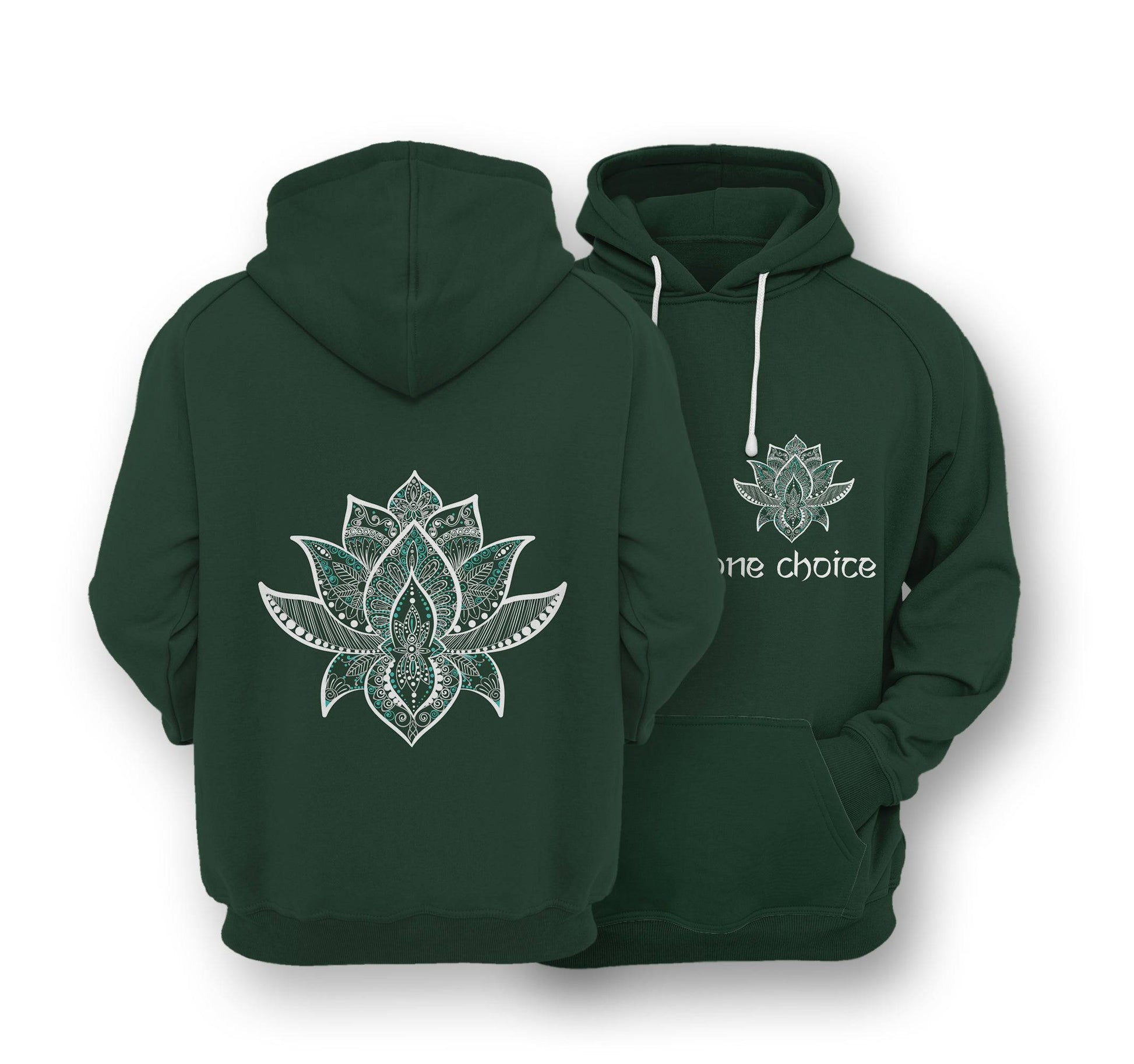 Sustainable Hoodie - Lotus Symbol - One Choice Apparel