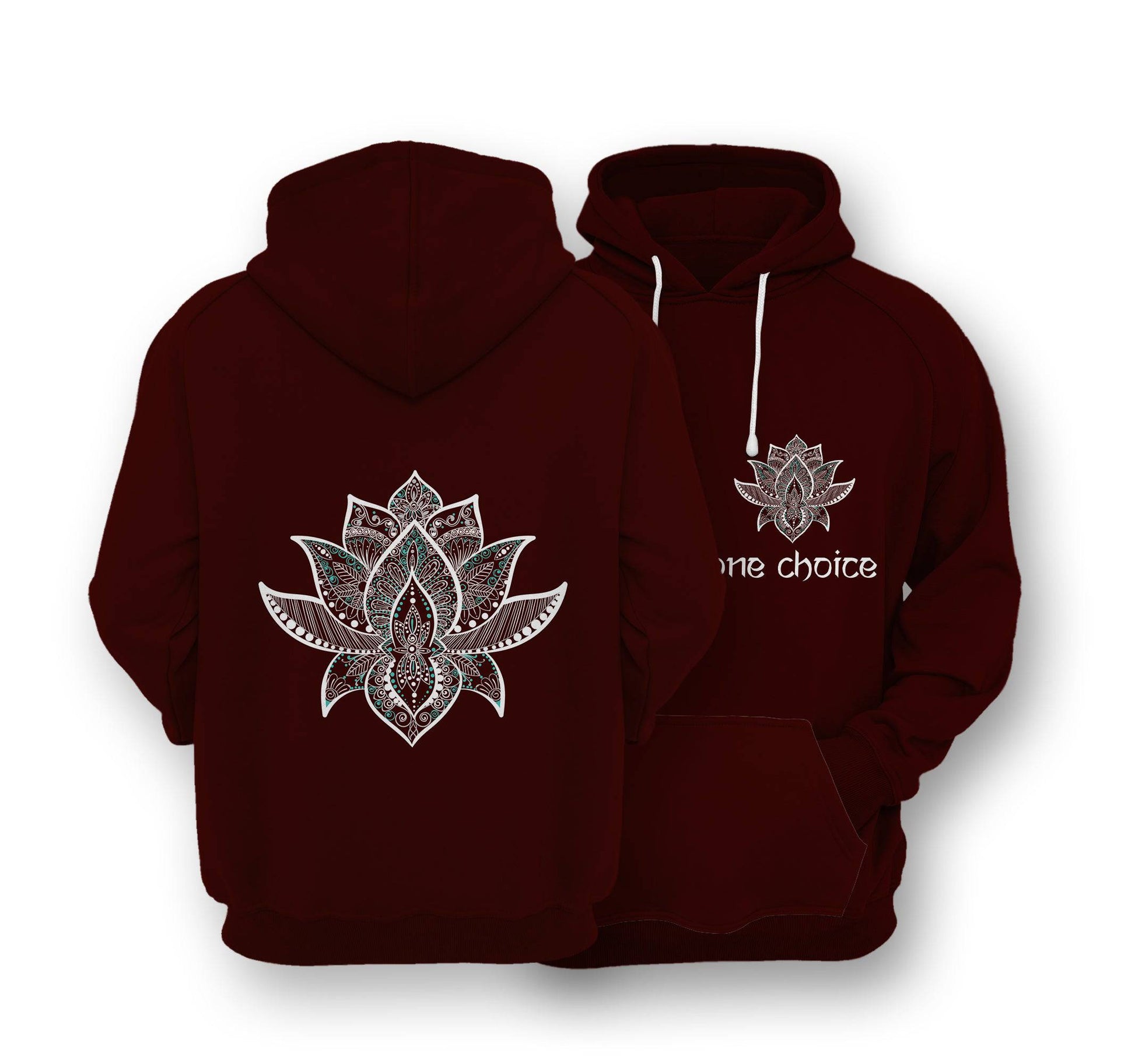 Sustainable Hoodie - Lotus Symbol - One Choice Apparel