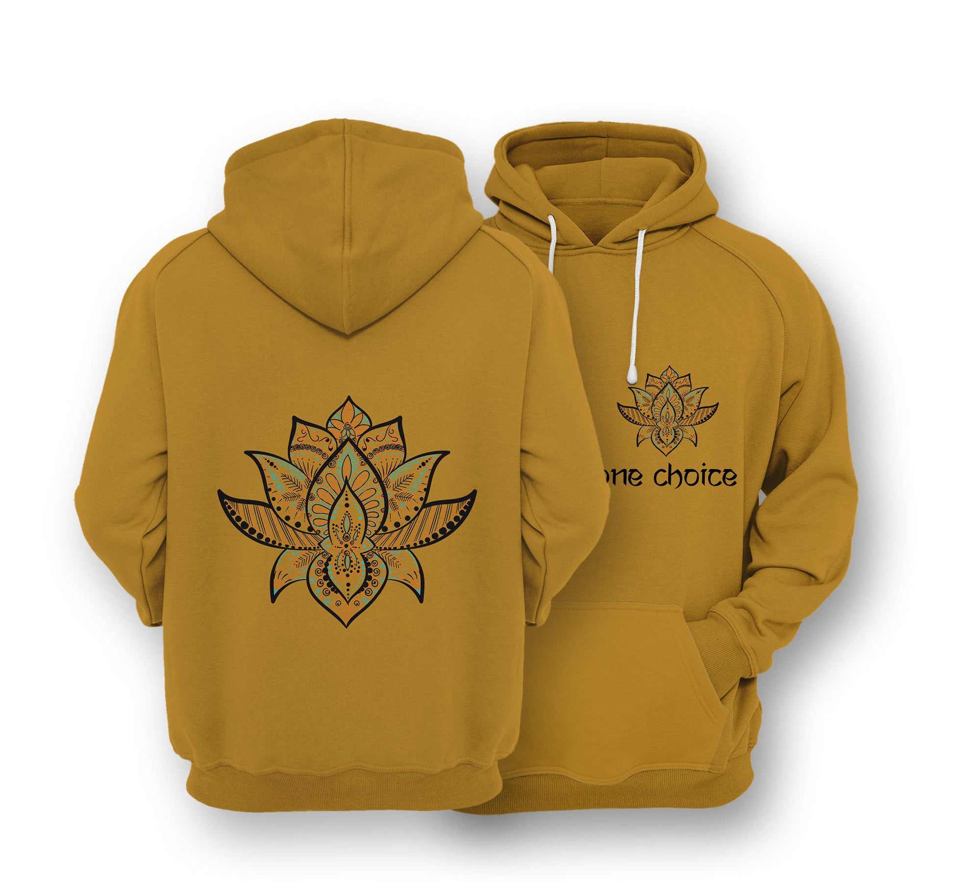 Sustainable Hoodie - Lotus Symbol - One Choice Apparel