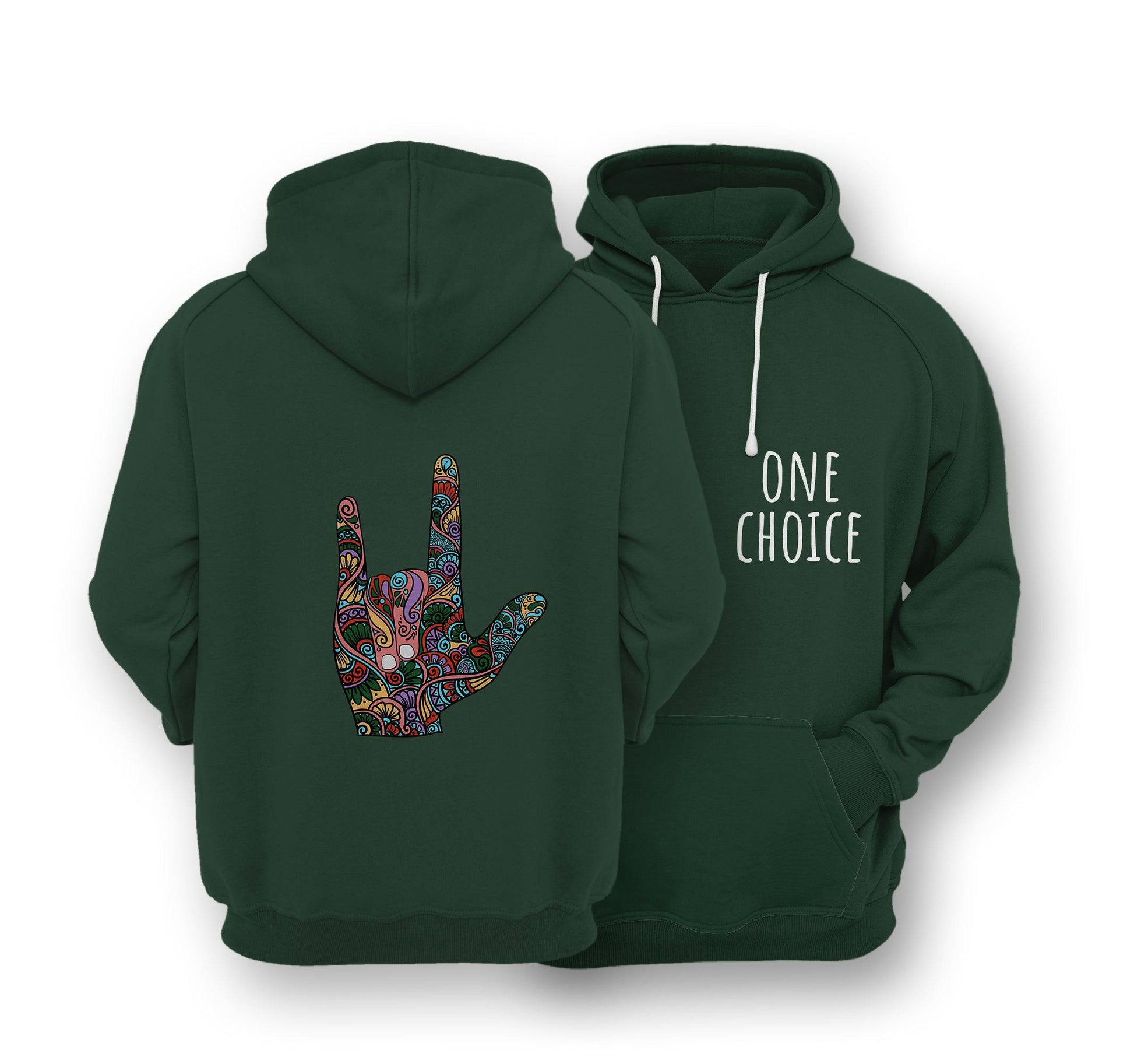 Sustainable Hoodie - Love Sign - One Choice Apparel