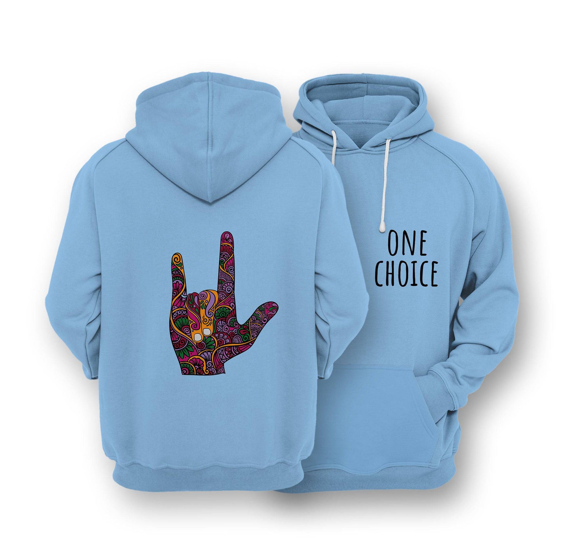 Sustainable Hoodie - Love Sign - One Choice Apparel