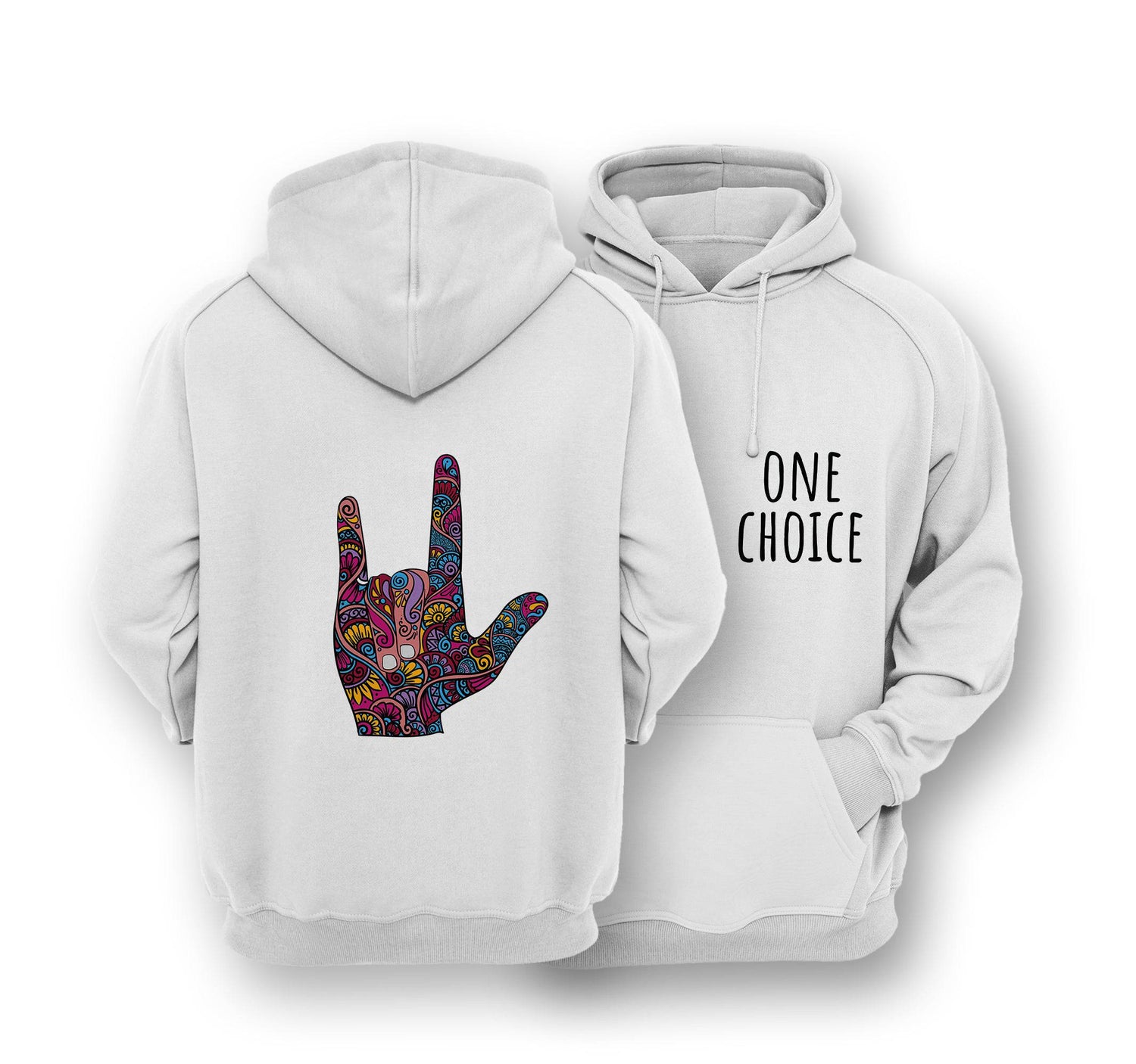 Sustainable Hoodie - Love Sign - One Choice Apparel