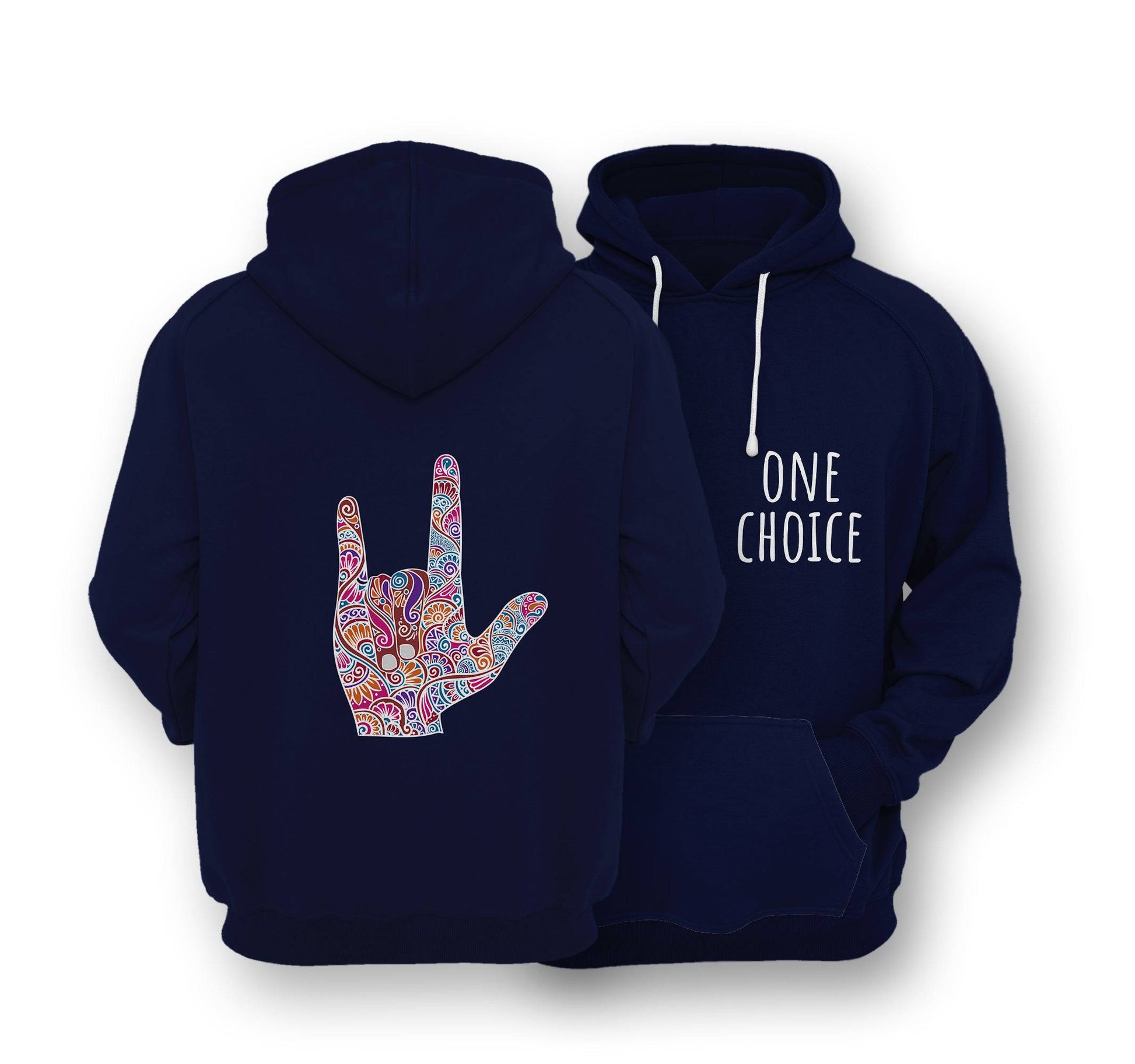 Sustainable Hoodie - Love Sign - One Choice Apparel