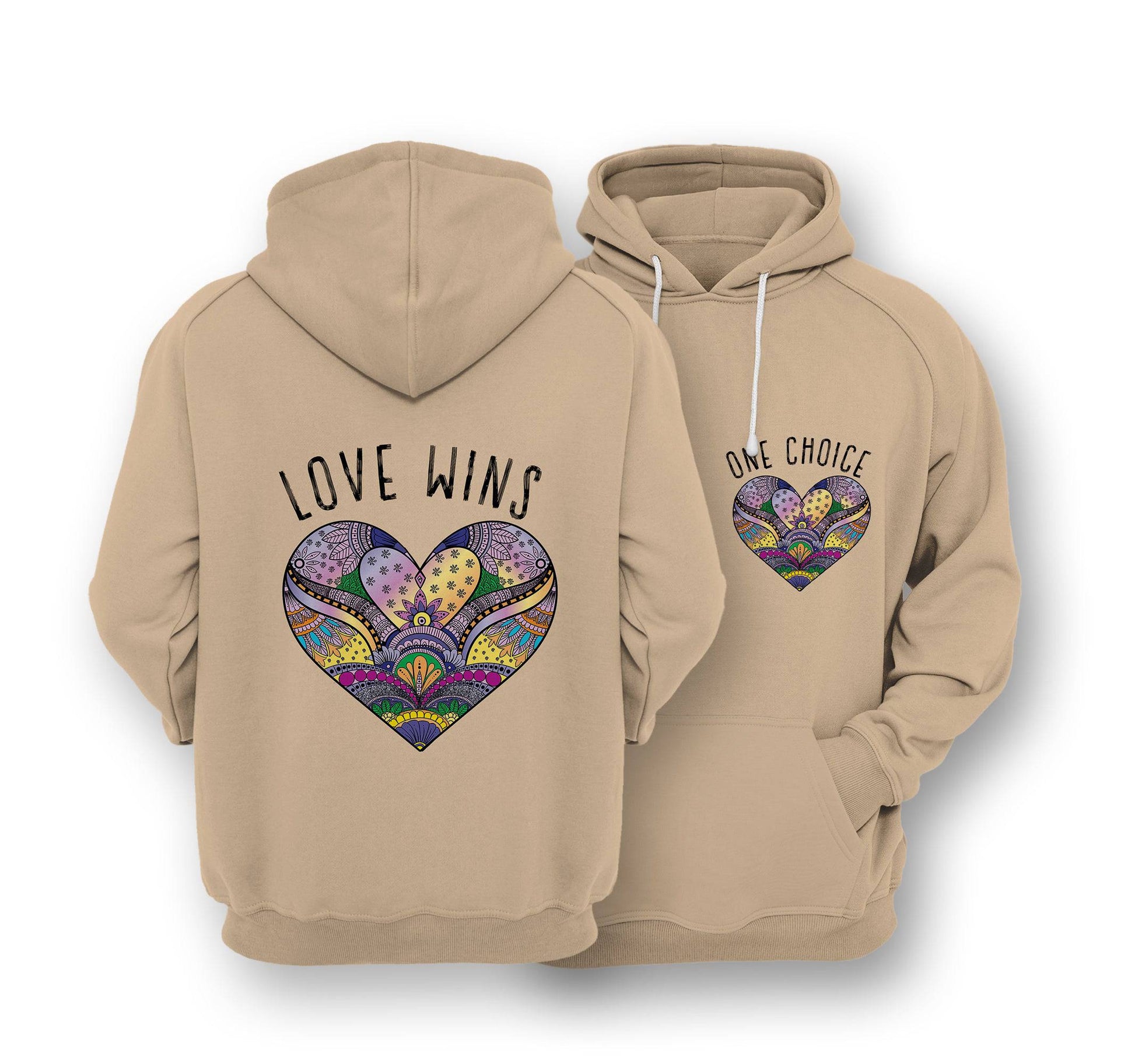 Sustainable Hoodie - Love Wins - One Choice Apparel