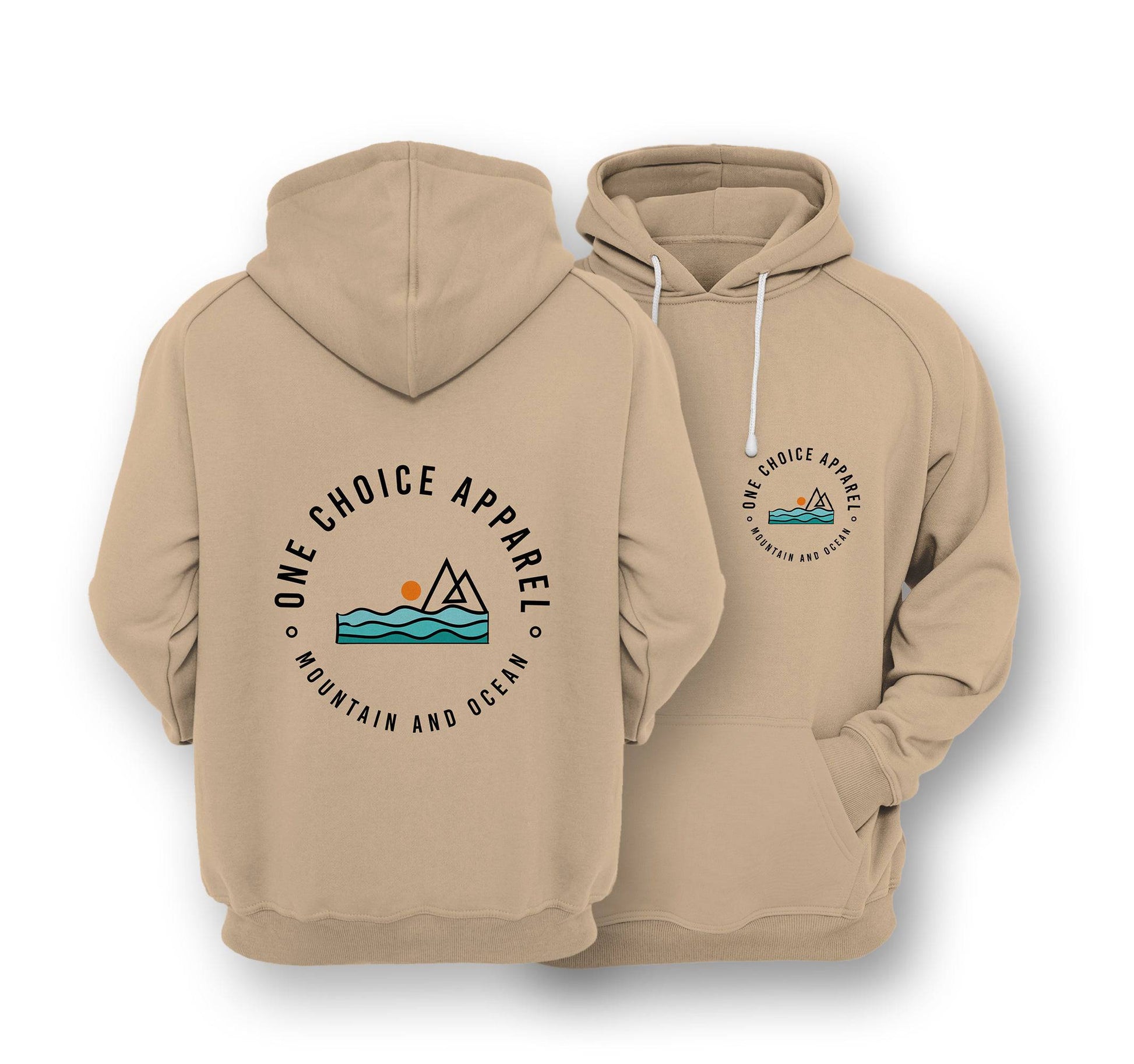 Sustainable Hoodie - Mountain & Ocean - One Choice Apparel