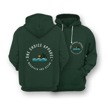 Sustainable Hoodie - Mountain & Ocean - One Choice Apparel