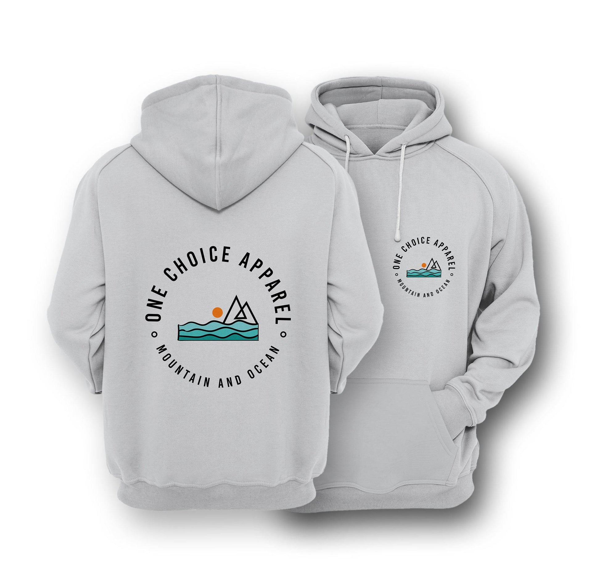 Sustainable Hoodie - Mountain & Ocean - One Choice Apparel