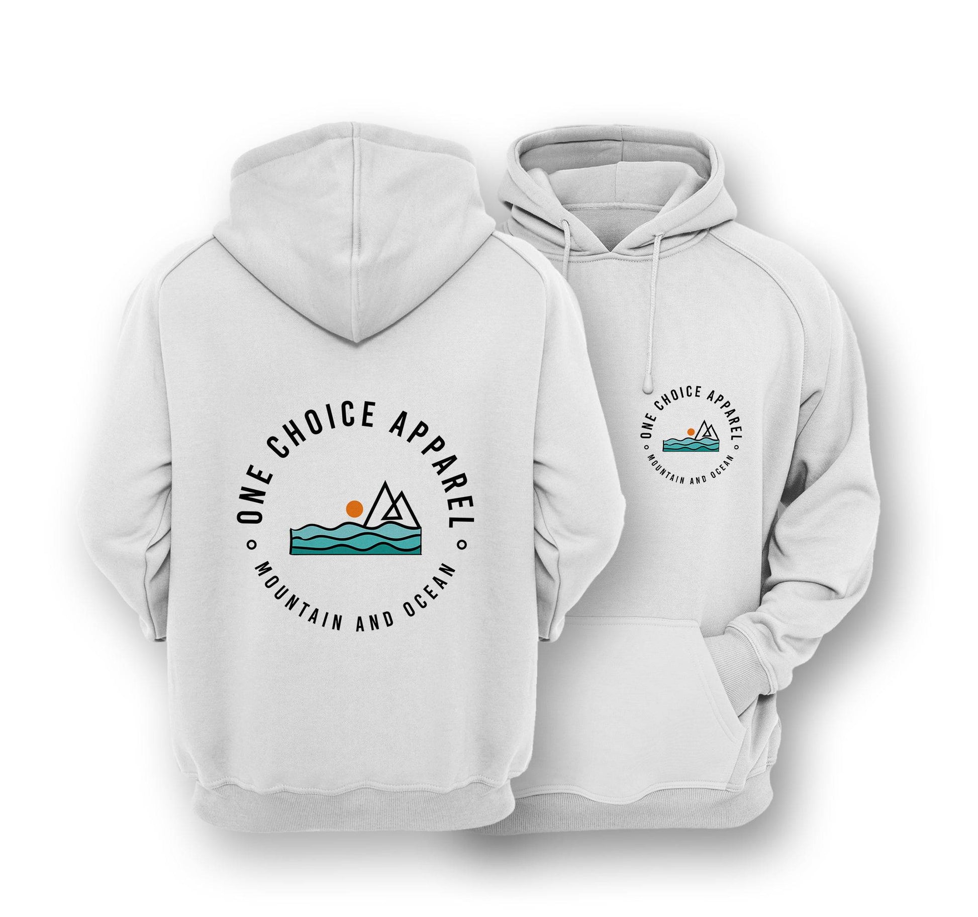 Sustainable Hoodie - Mountain & Ocean - One Choice Apparel