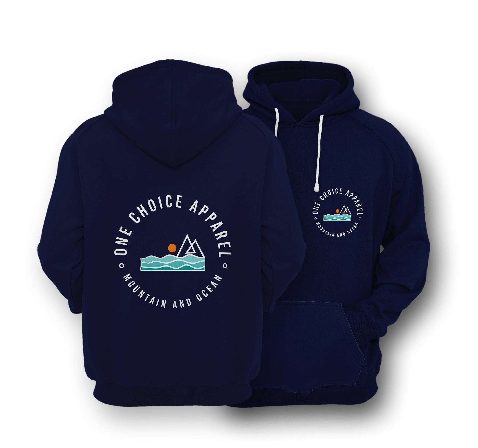 Sustainable Hoodie - Mountain & Ocean - One Choice Apparel