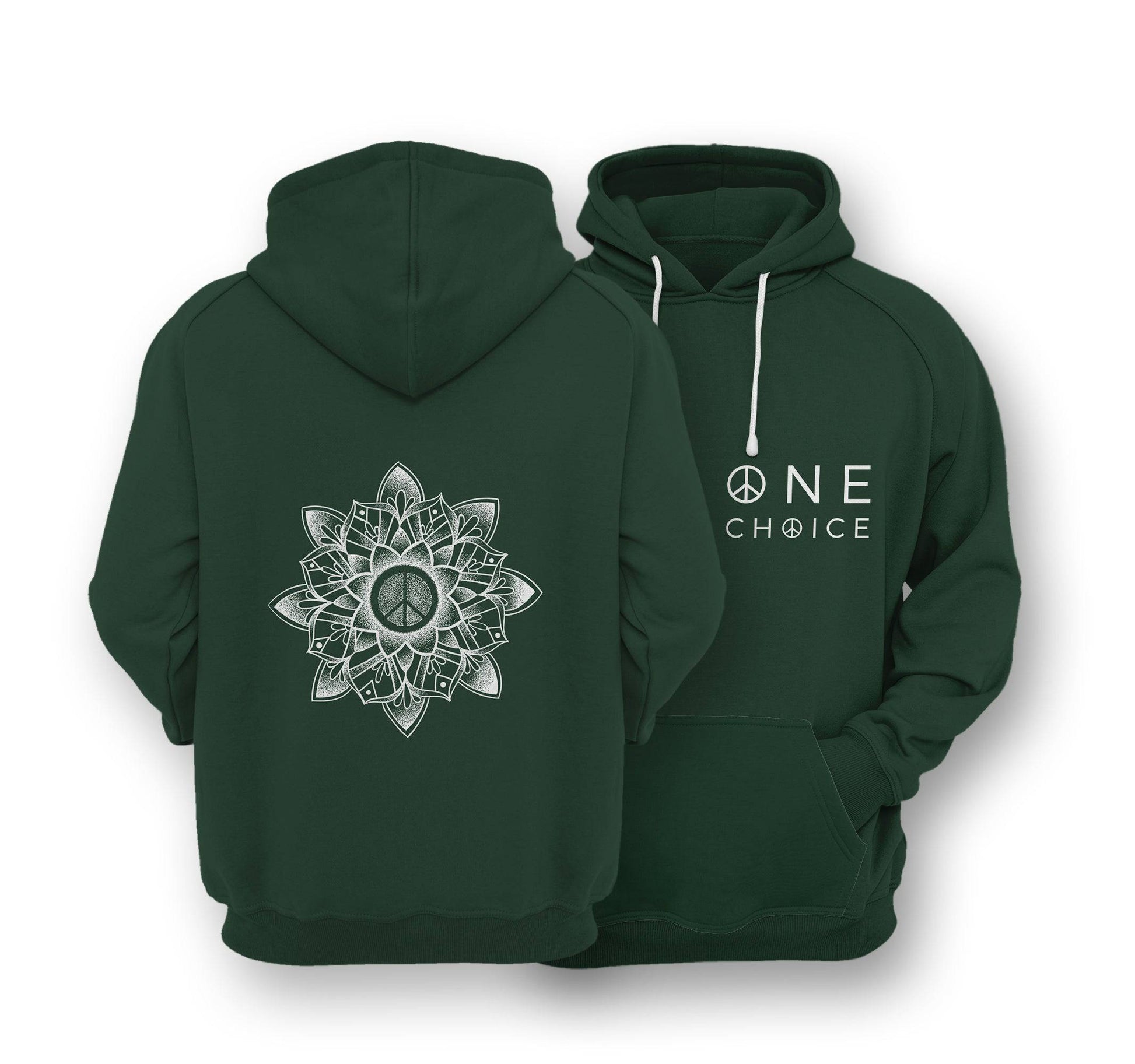 Sustainable Hoodie - Peace Mandala - One Choice Apparel