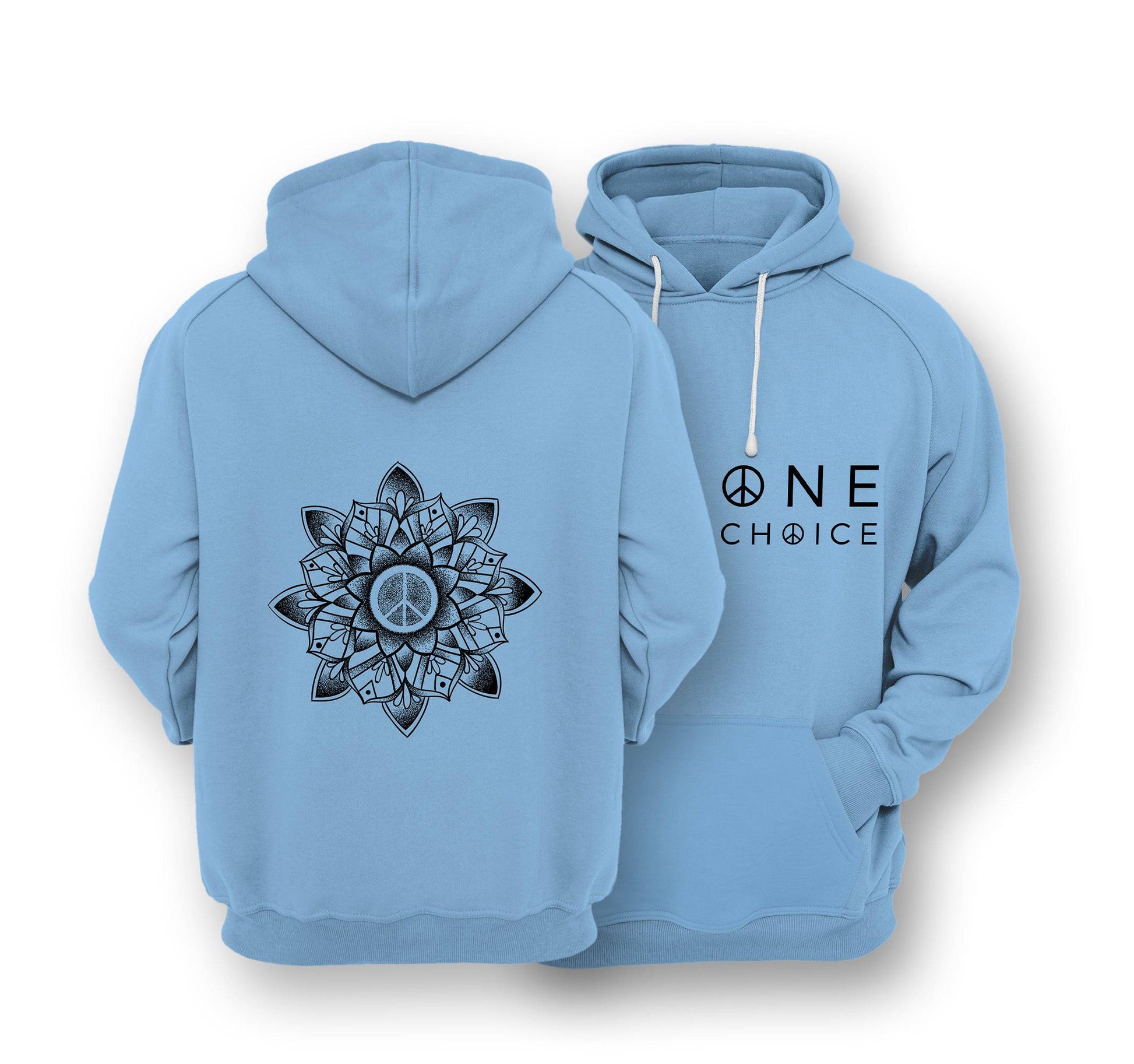 Sustainable Hoodie - Peace Mandala - One Choice Apparel